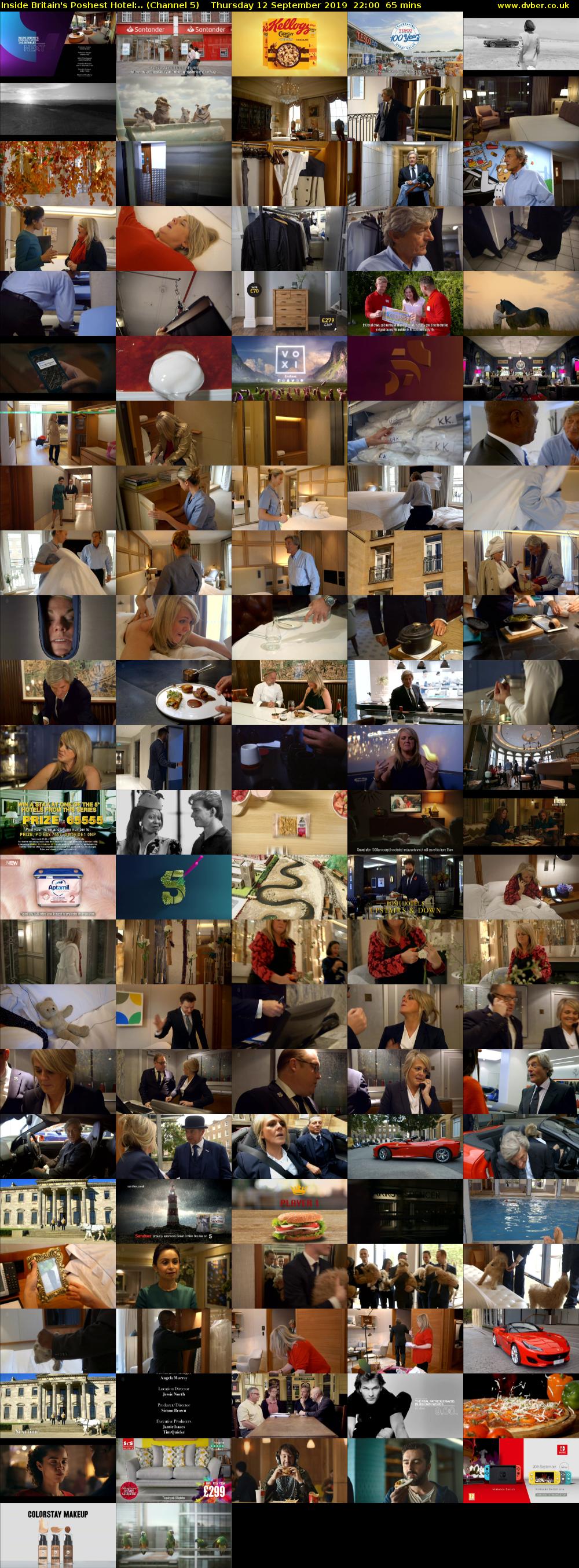 Inside Britain's Poshest Hotel:.. (Channel 5) Thursday 12 September 2019 22:00 - 23:05