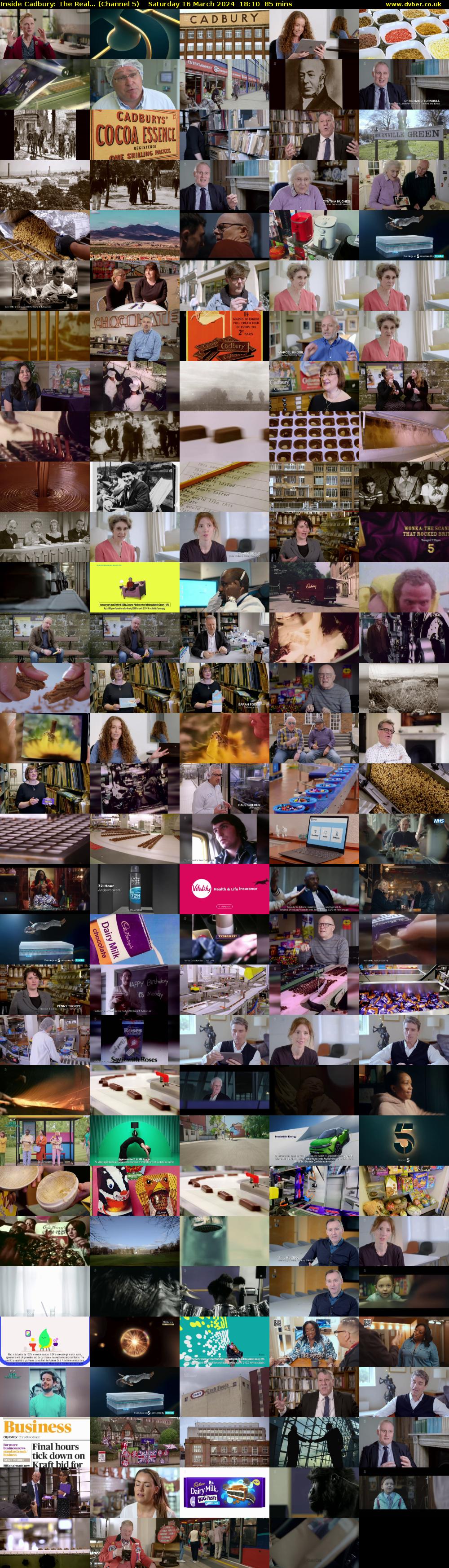 Inside Cadbury: The Real... (Channel 5) Saturday 16 March 2024 18:10 - 19:35