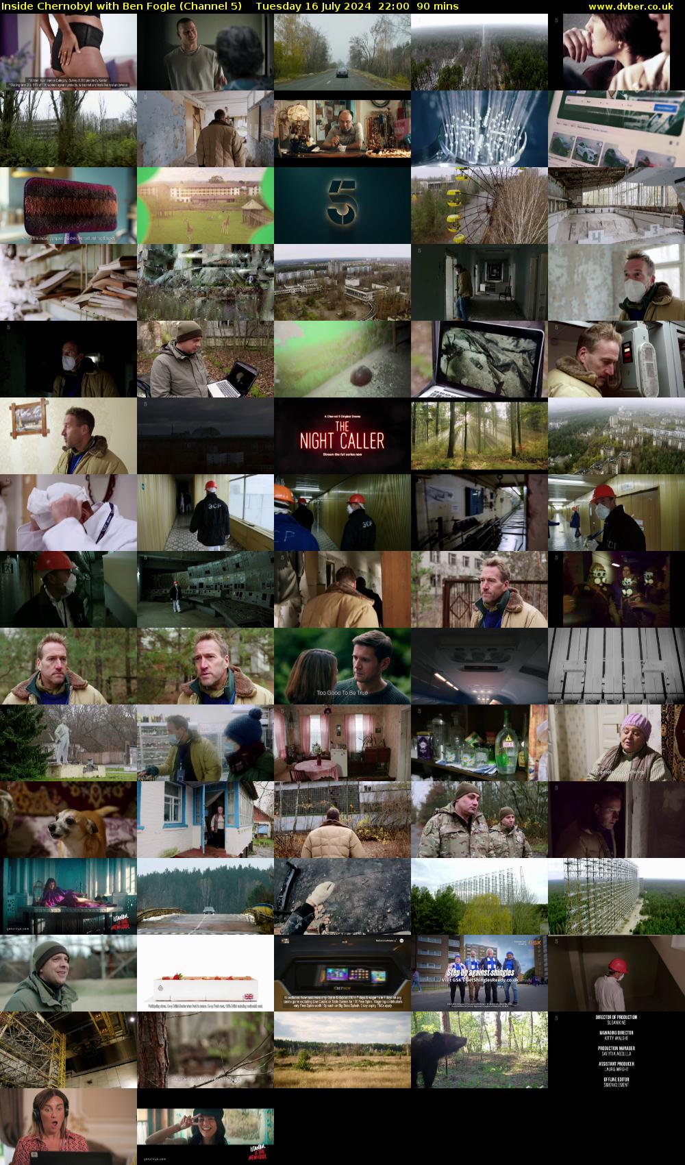 Inside Chernobyl with Ben Fogle (Channel 5) Tuesday 16 July 2024 22:00 - 23:30