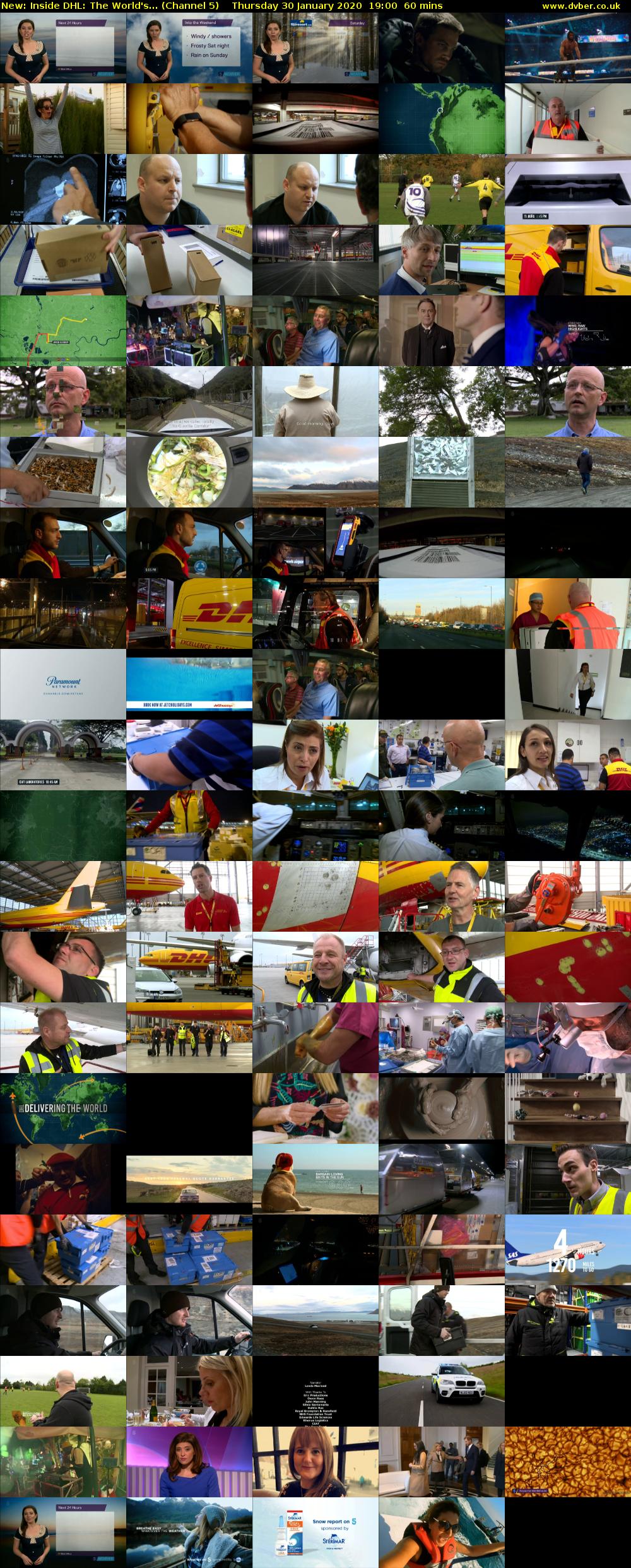 Inside DHL: The World's... (Channel 5) Thursday 30 January 2020 19:00 - 20:00