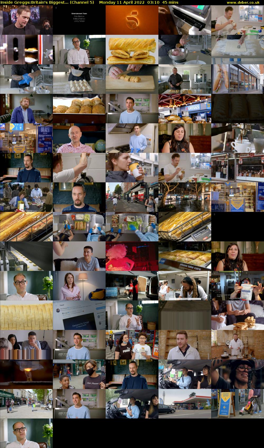 Inside Greggs:Britain's Biggest... (Channel 5) Monday 11 April 2022 03:10 - 03:55