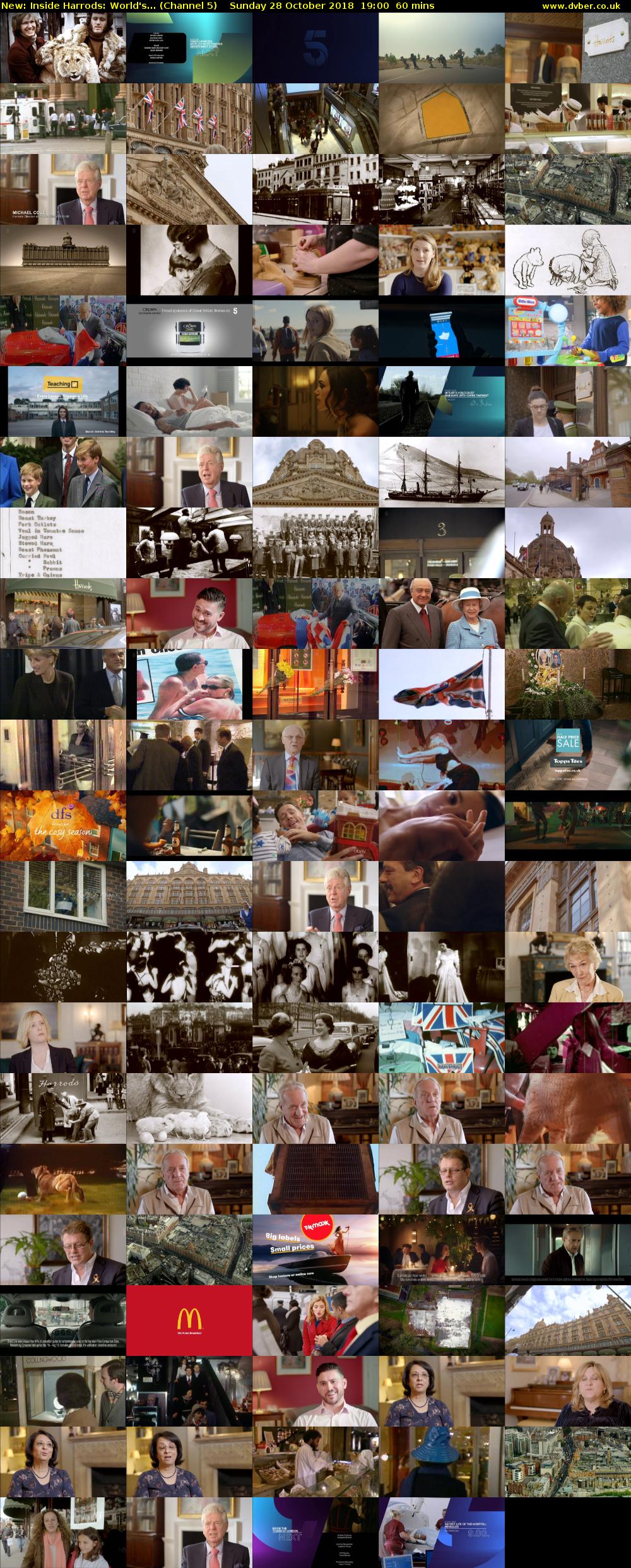Inside Harrods: World's... (Channel 5) Sunday 28 October 2018 19:00 - 20:00