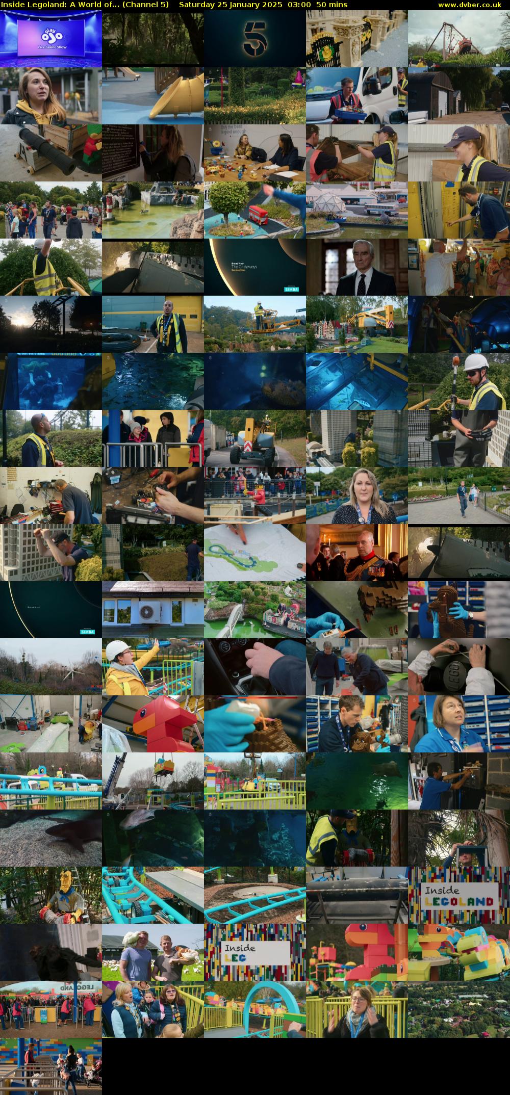 Inside Legoland: A World of... (Channel 5) Saturday 25 January 2025 03:00 - 03:50