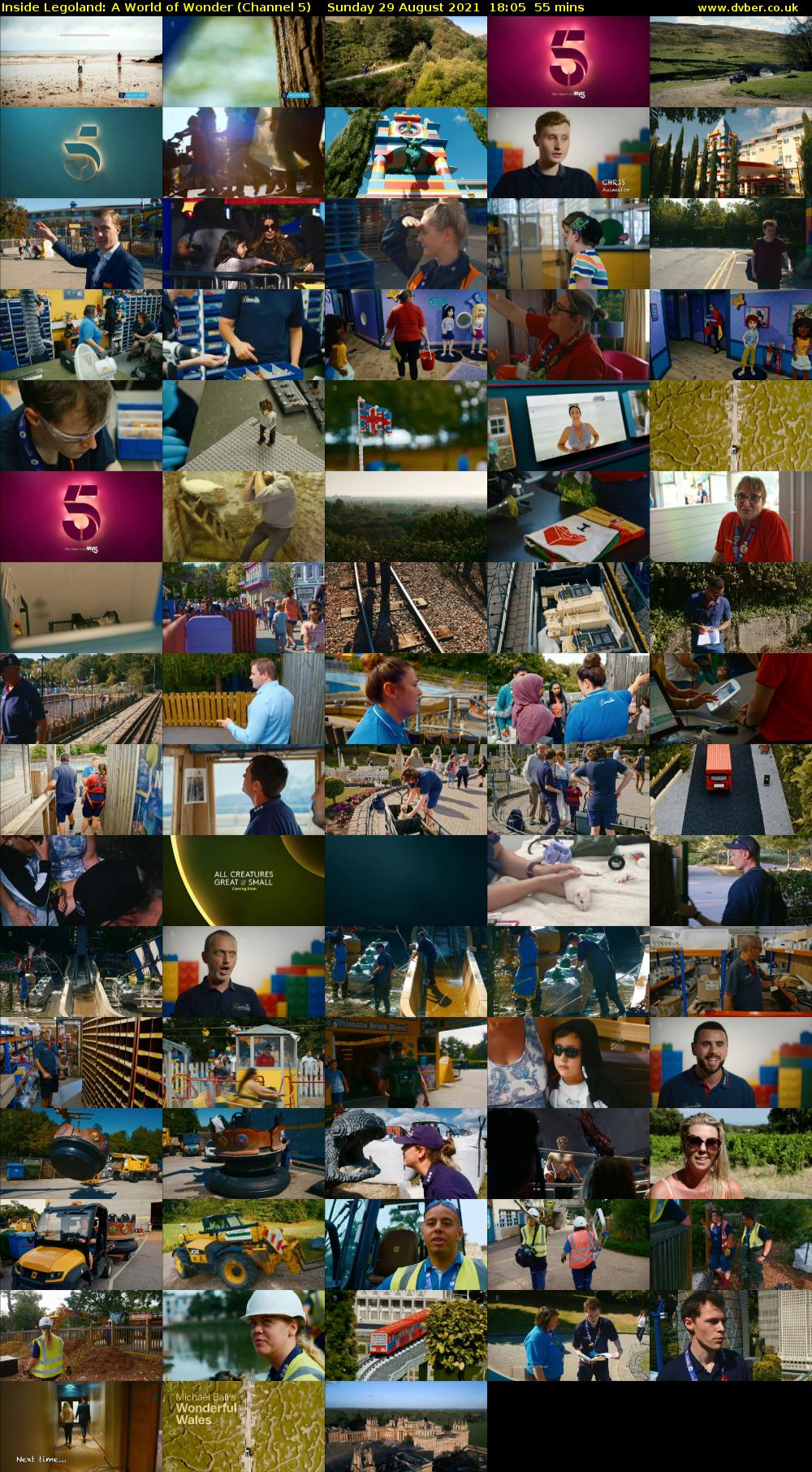 Inside Legoland: A World of Wonder (Channel 5) Sunday 29 August 2021 18:05 - 19:00