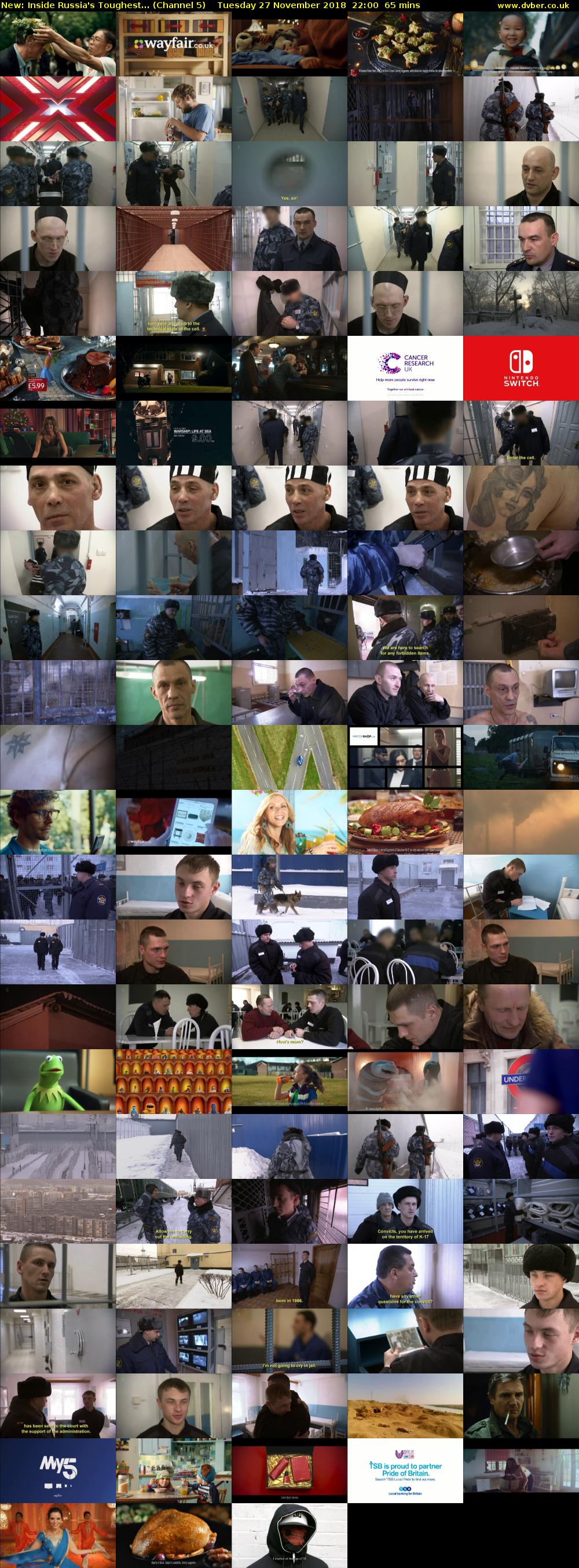 Inside Russia's Toughest... (Channel 5) Tuesday 27 November 2018 22:00 - 23:05