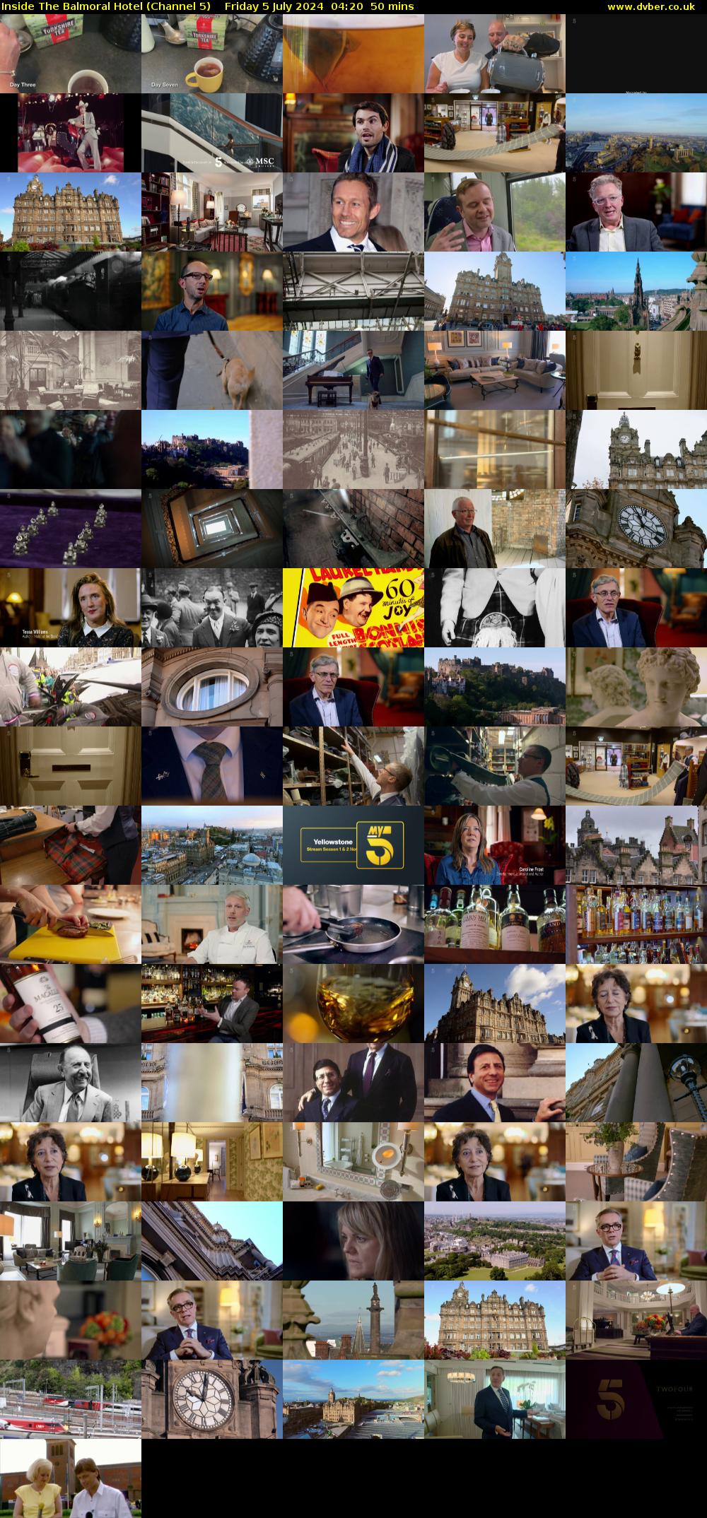 Inside The Balmoral Hotel (Channel 5) Friday 5 July 2024 04:20 - 05:10