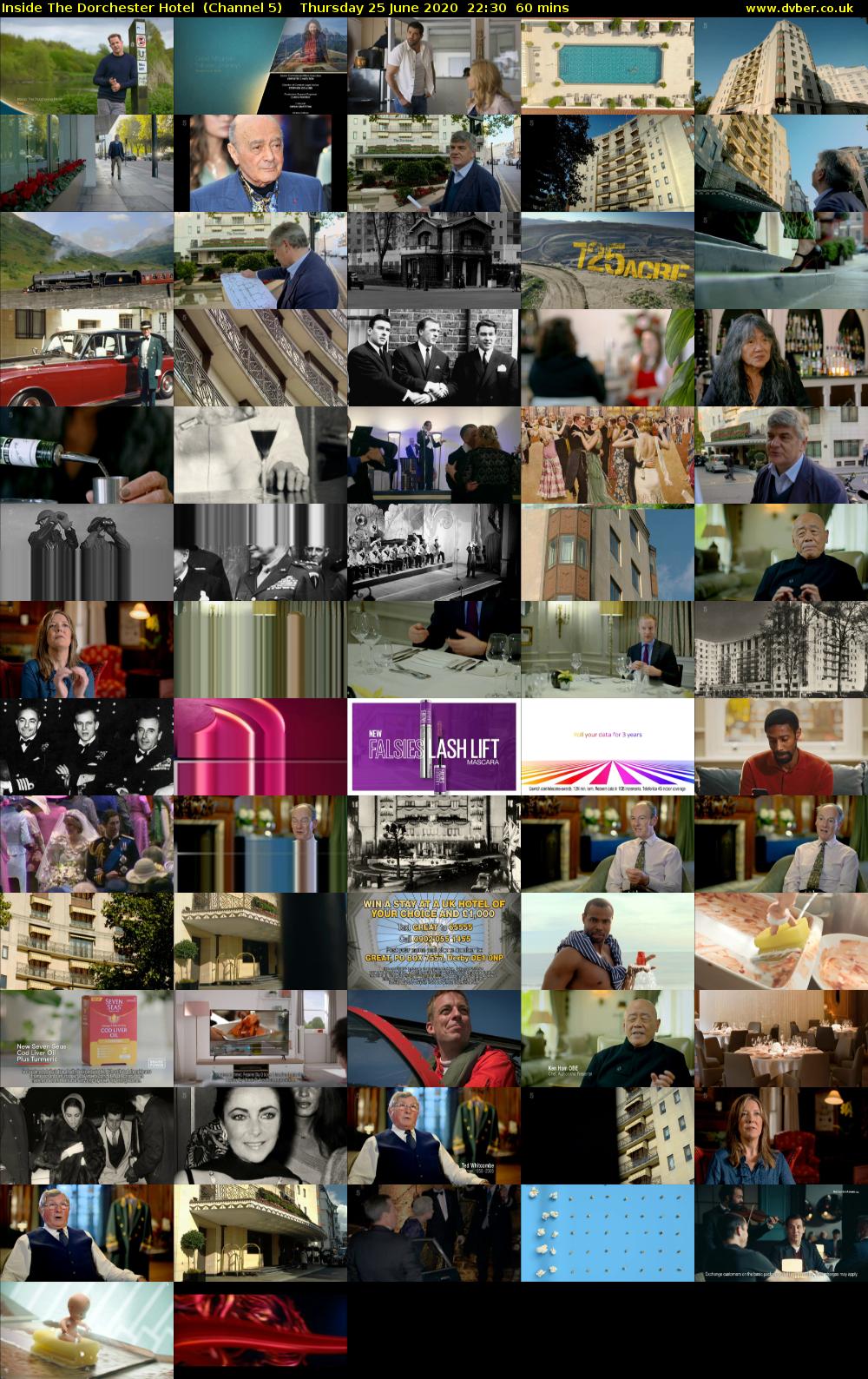 Inside The Dorchester Hotel  (Channel 5) Thursday 25 June 2020 22:30 - 23:30