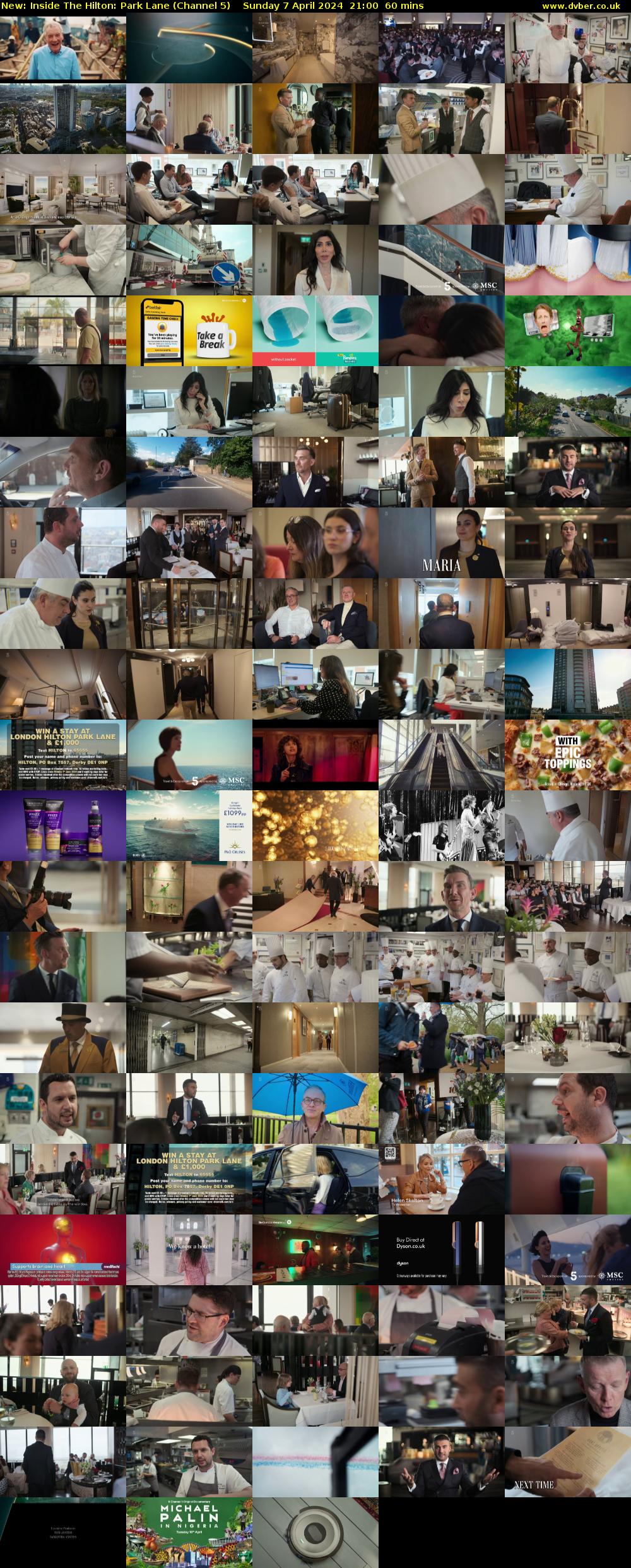 Inside The Hilton: Park Lane (Channel 5) Sunday 7 April 2024 21:00 - 22:00