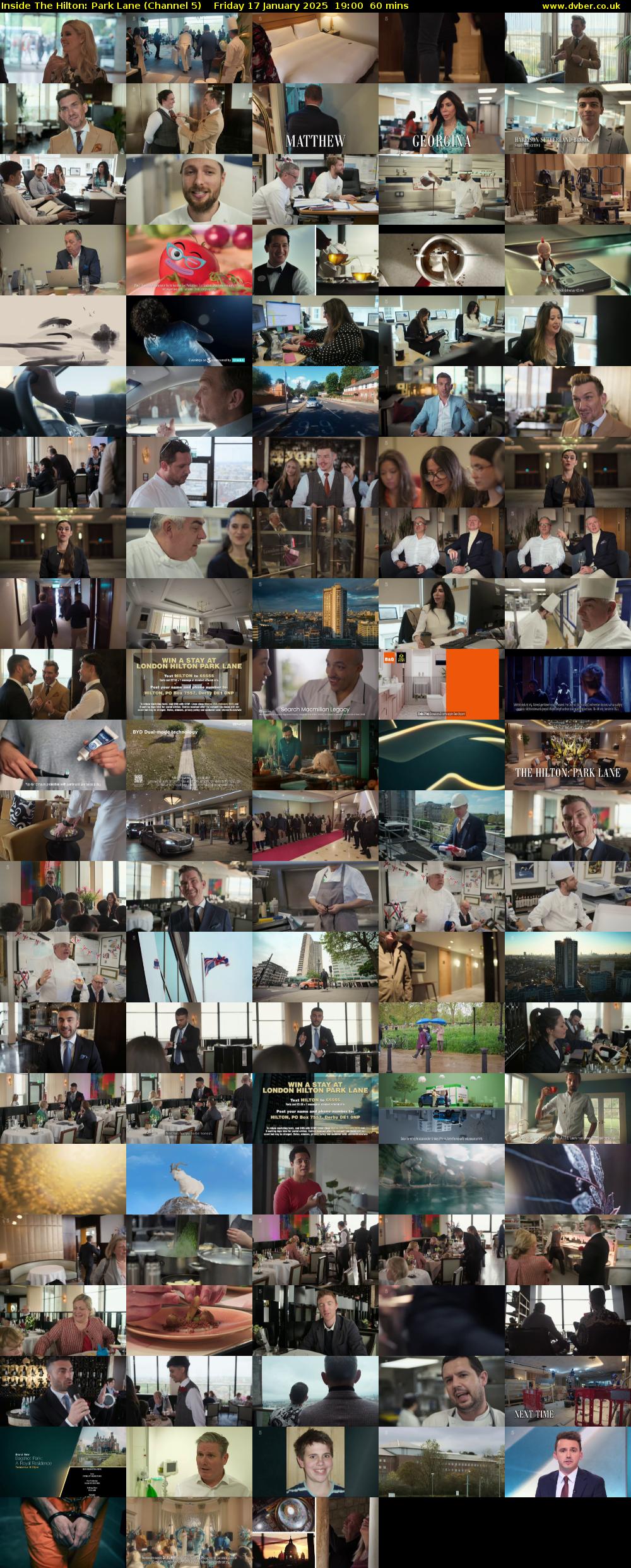 Inside The Hilton: Park Lane (Channel 5) Friday 17 January 2025 19:00 - 20:00