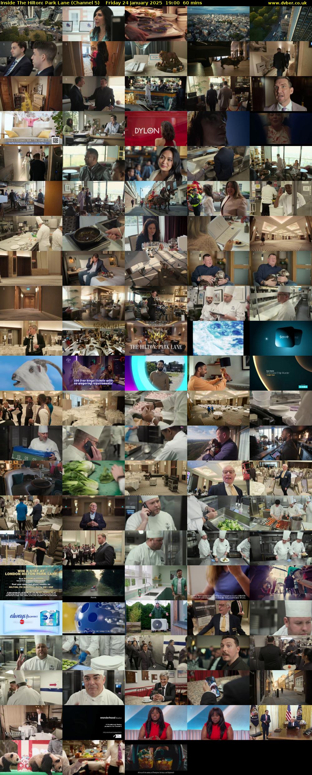 Inside The Hilton: Park Lane (Channel 5) Friday 24 January 2025 19:00 - 20:00