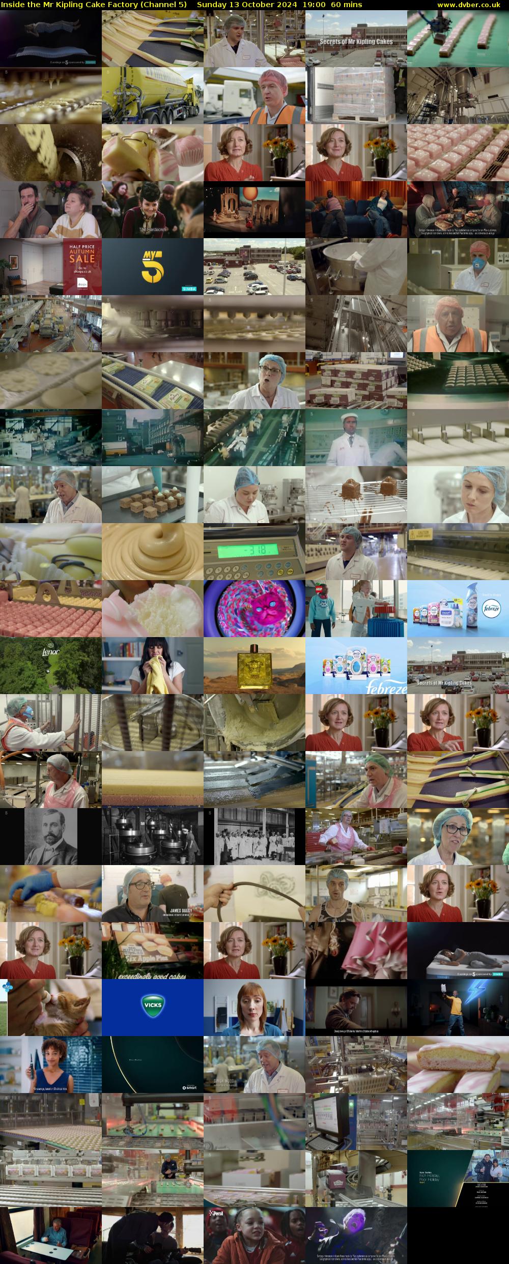 Inside The Mr Kipling Cake Factory (Channel 5) Sunday 13 October 2024 19:00 - 20:00