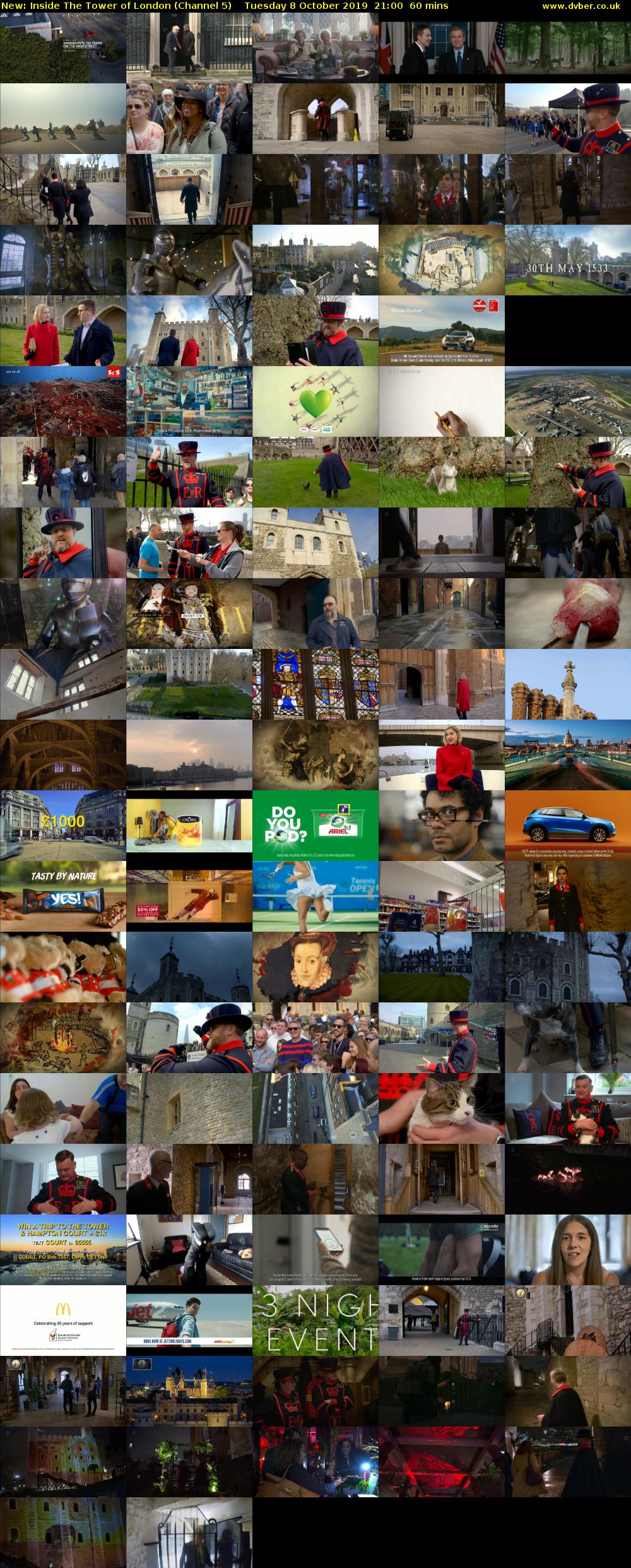 Inside The Tower of London (Channel 5) Tuesday 8 October 2019 21:00 - 22:00