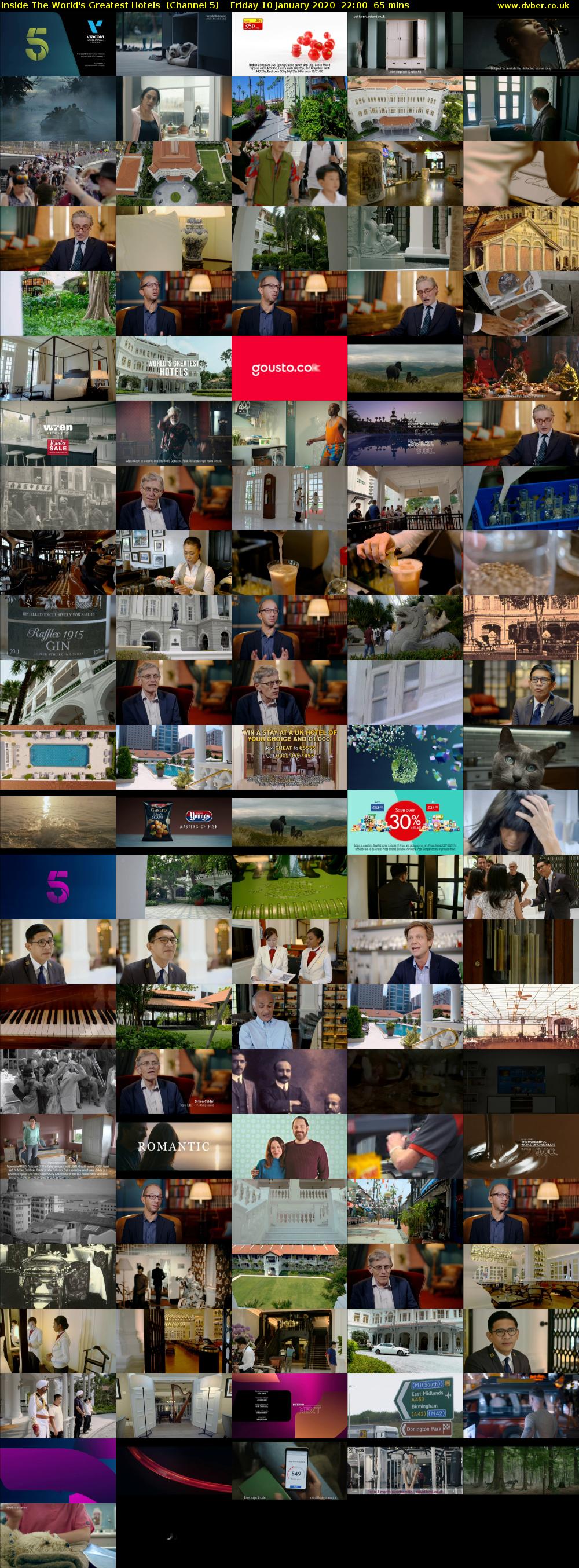 Inside The World's Greatest Hotels  (Channel 5) Friday 10 January 2020 22:00 - 23:05