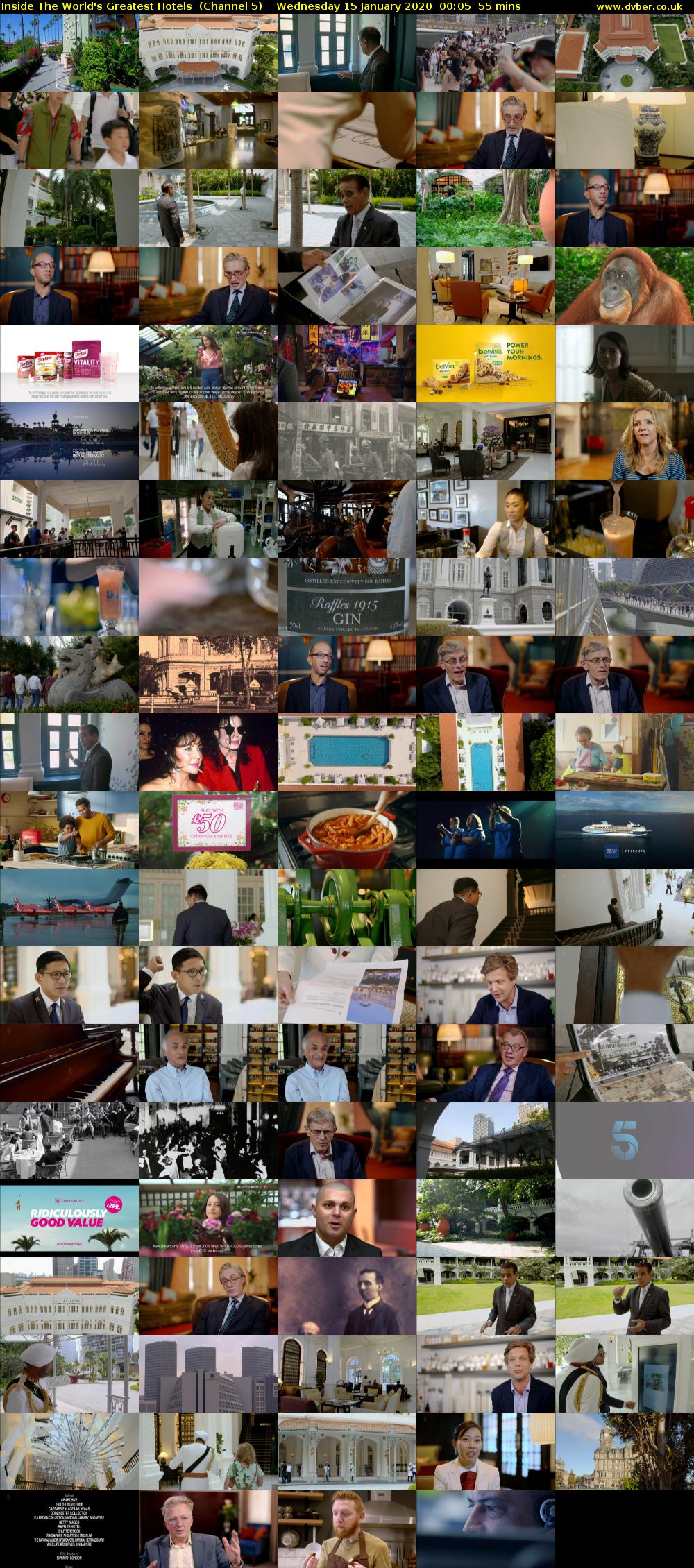 Inside The World's Greatest Hotels  (Channel 5) Wednesday 15 January 2020 00:05 - 01:00