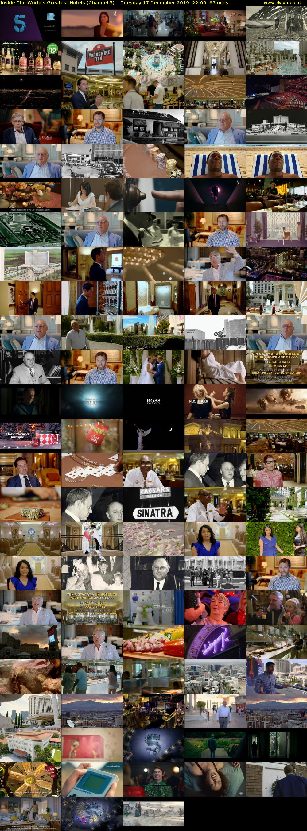 Inside The World's Greatest Hotels (Channel 5) Tuesday 17 December 2019 22:00 - 23:05