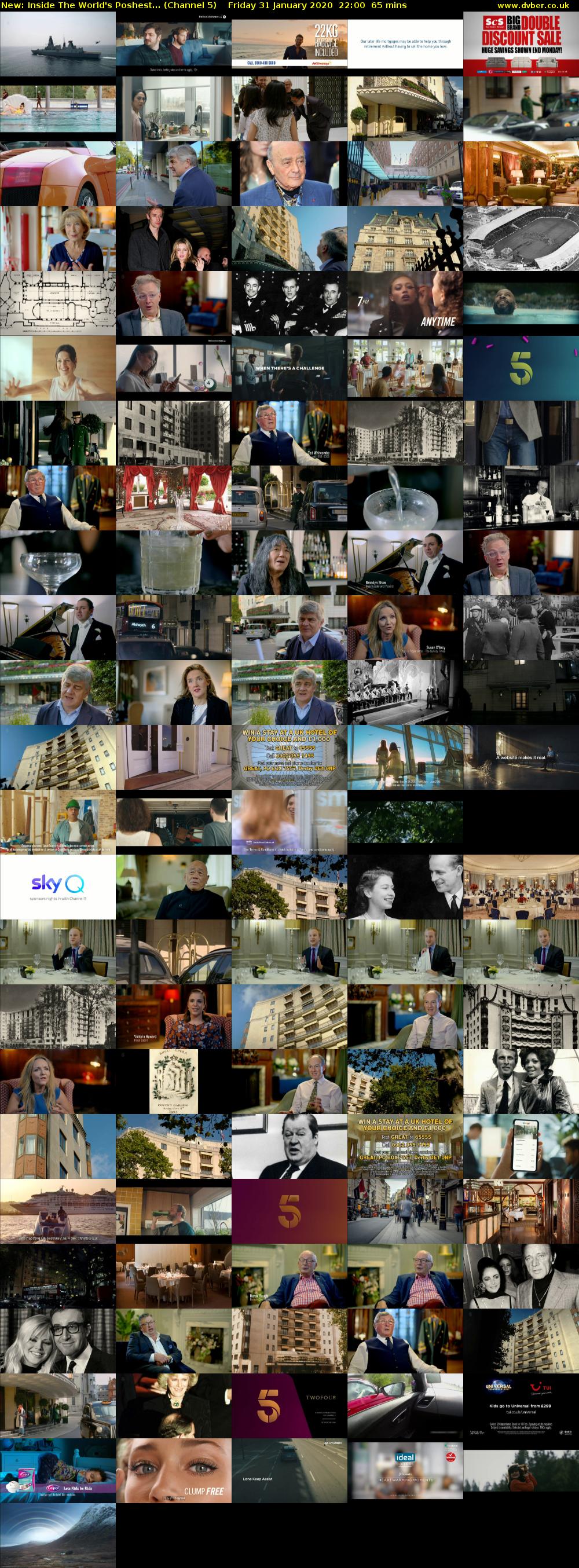 Inside The World's Poshest... (Channel 5) Friday 31 January 2020 22:00 - 23:05
