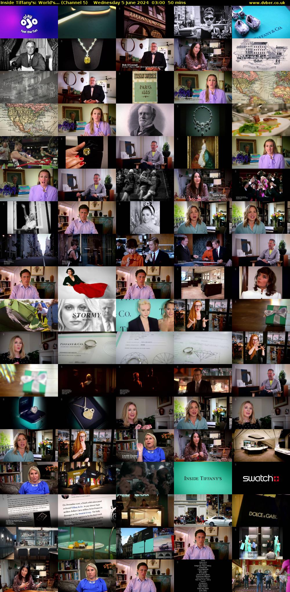 Inside Tiffany's: World's... (Channel 5) Wednesday 5 June 2024 03:00 - 03:50