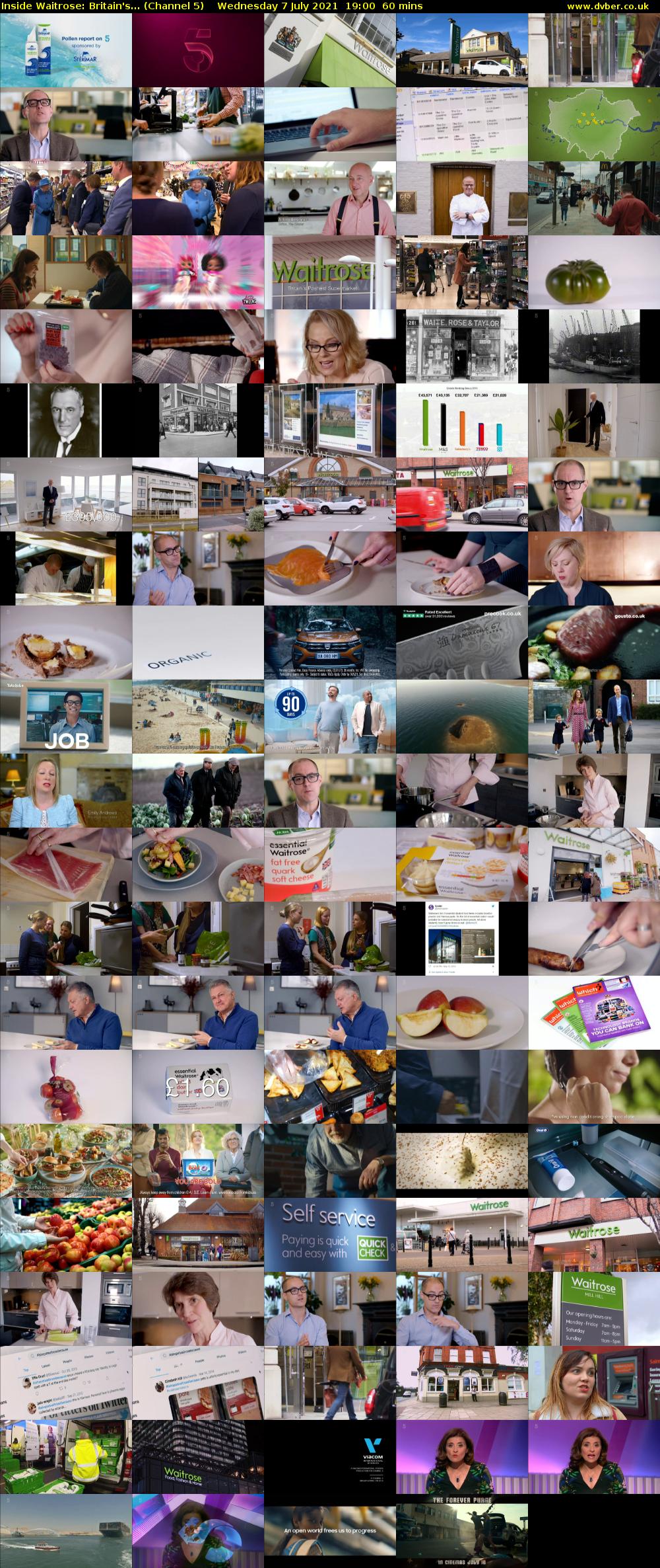 Inside Waitrose: Britain's... (Channel 5) Wednesday 7 July 2021 19:00 - 20:00