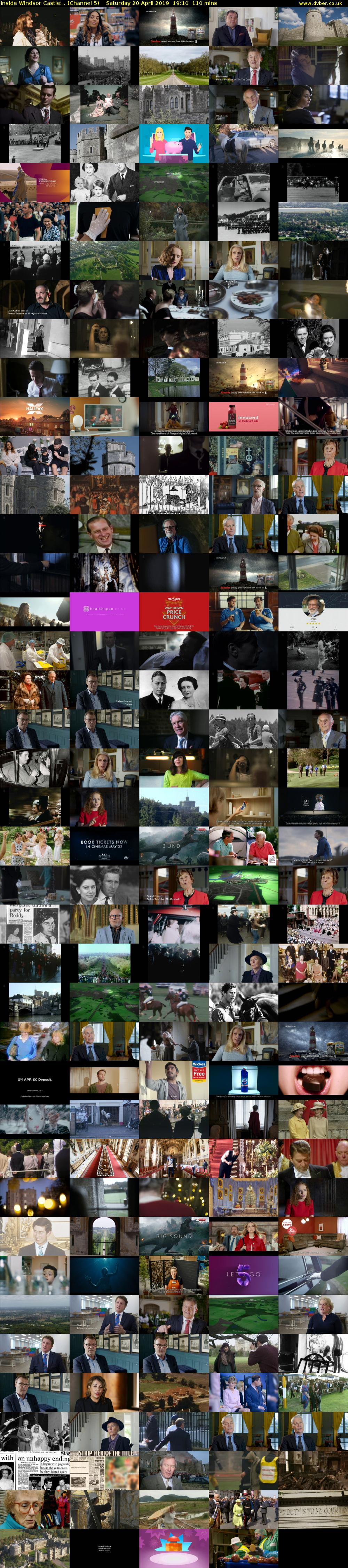 Inside Windsor Castle:.. (Channel 5) Saturday 20 April 2019 19:10 - 21:00