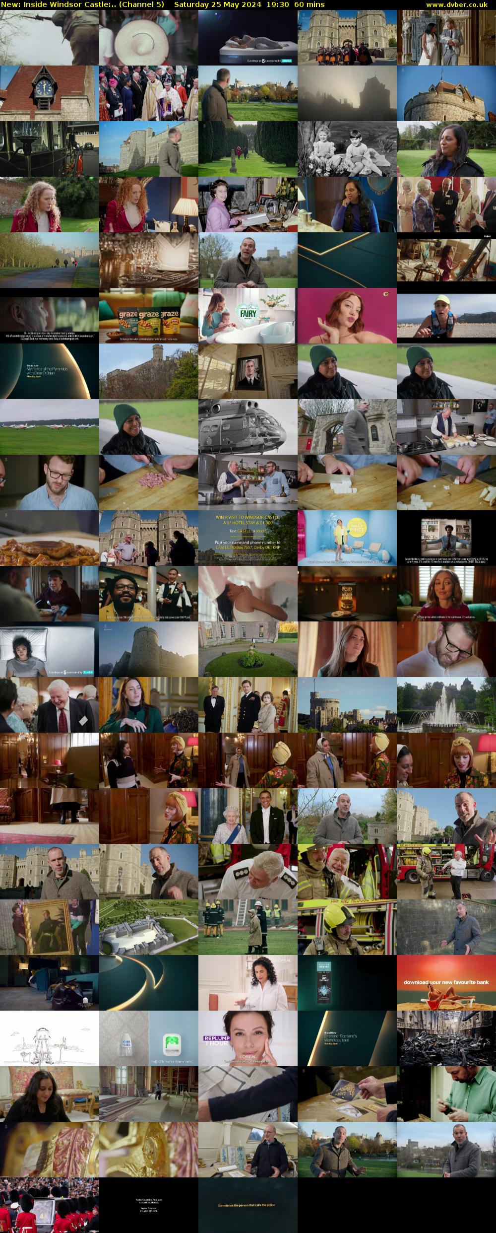 Inside Windsor Castle:.. (Channel 5) Saturday 25 May 2024 19:30 - 20:30