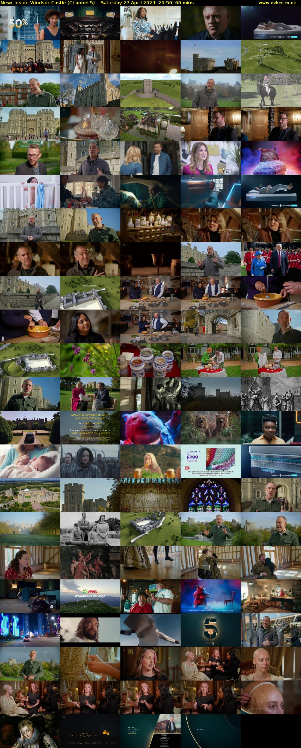 Inside Windsor Castle (Channel 5) Saturday 27 April 2024 20:50 - 21:50