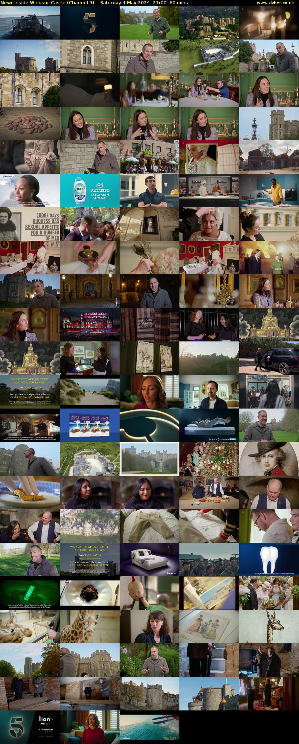 Inside Windsor Castle (Channel 5) Saturday 4 May 2024 21:00 - 22:00