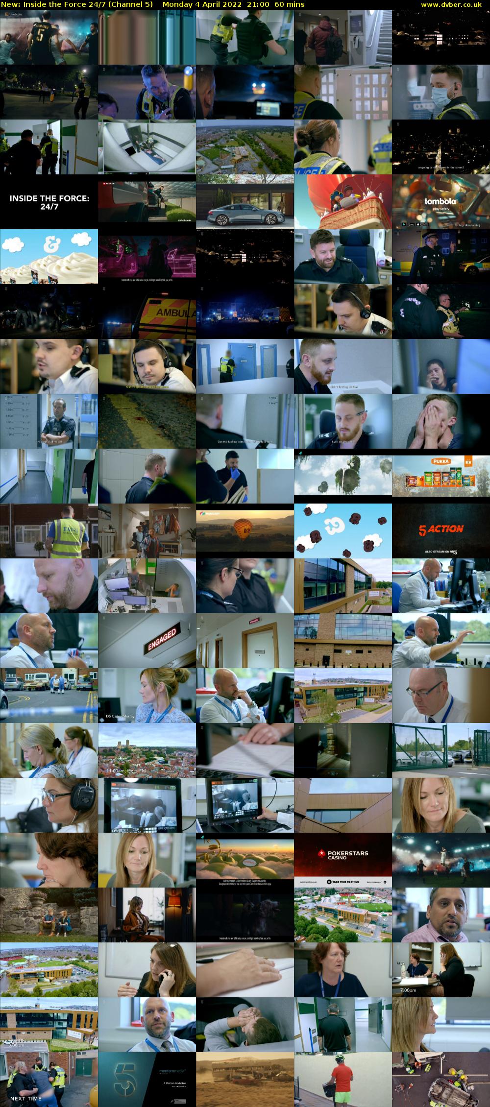 Inside the Force 24/7 (Channel 5) Monday 4 April 2022 21:00 - 22:00