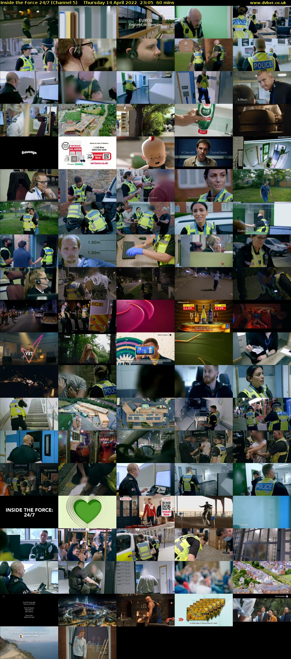 Inside the Force 24/7 (Channel 5) Thursday 14 April 2022 23:05 - 00:05