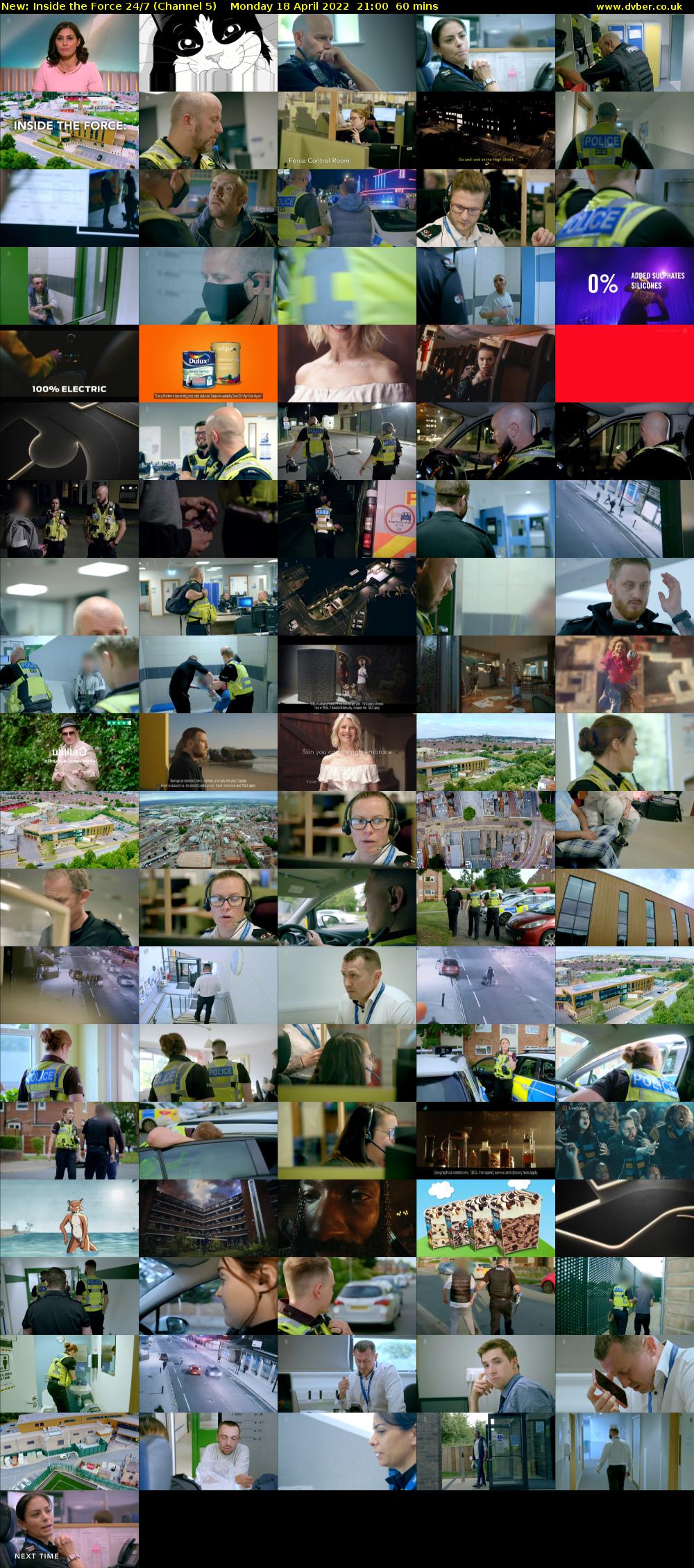 Inside the Force 24/7 (Channel 5) Monday 18 April 2022 21:00 - 22:00