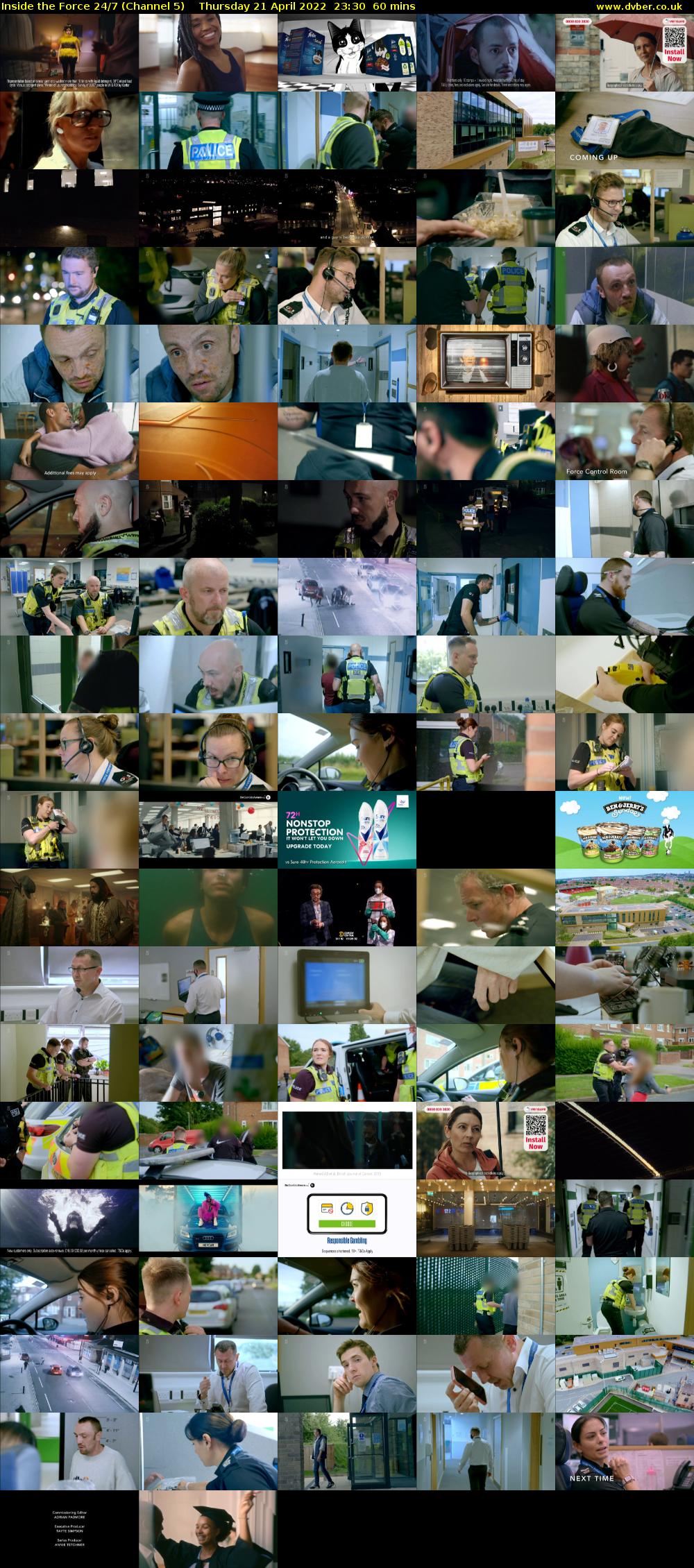 Inside the Force 24/7 (Channel 5) Thursday 21 April 2022 23:30 - 00:30
