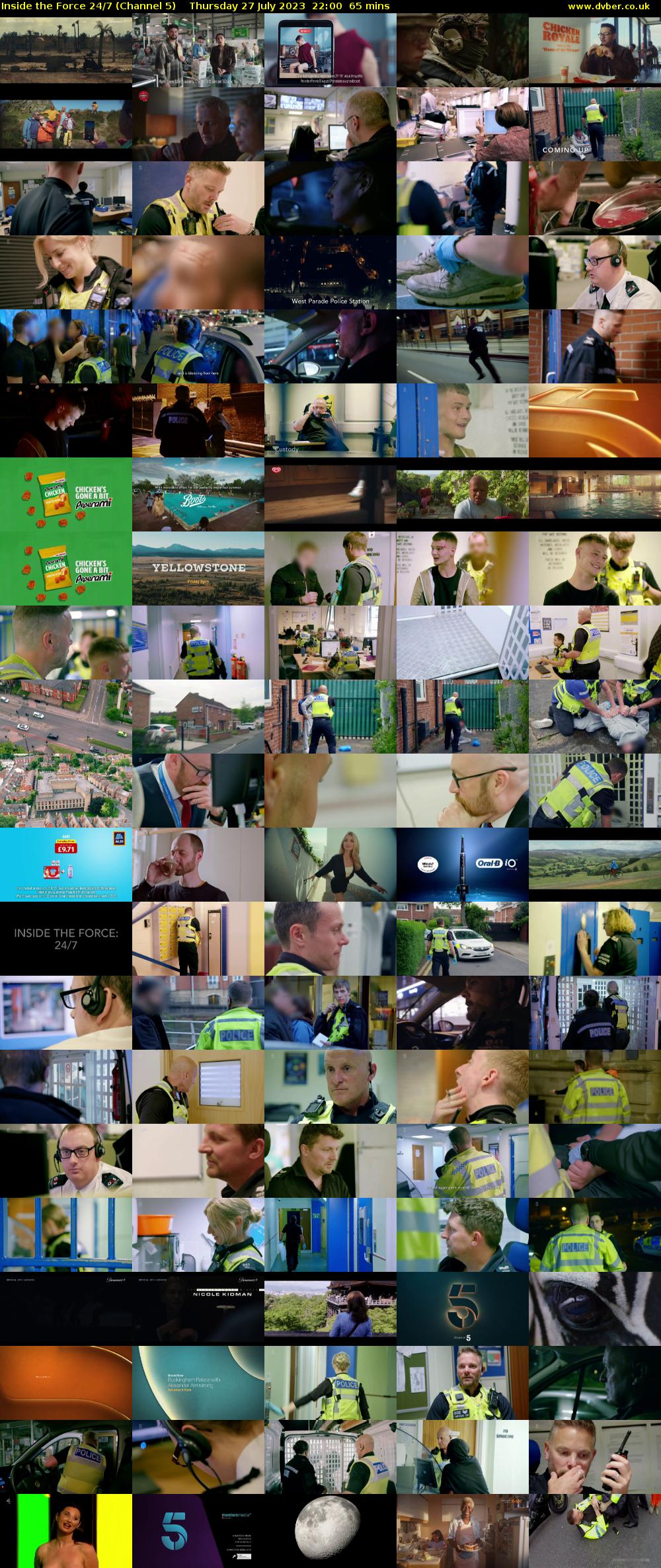 Inside the Force 24/7 (Channel 5) Thursday 27 July 2023 22:00 - 23:05