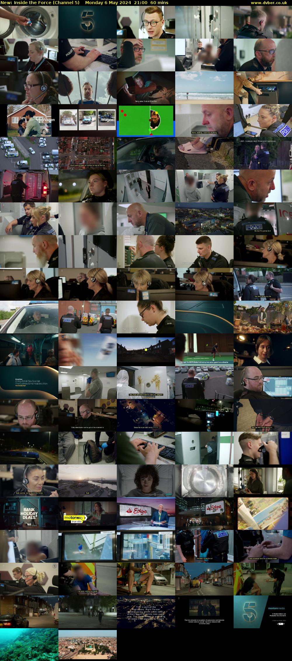 Inside the Force (Channel 5) Monday 6 May 2024 21:00 - 22:00