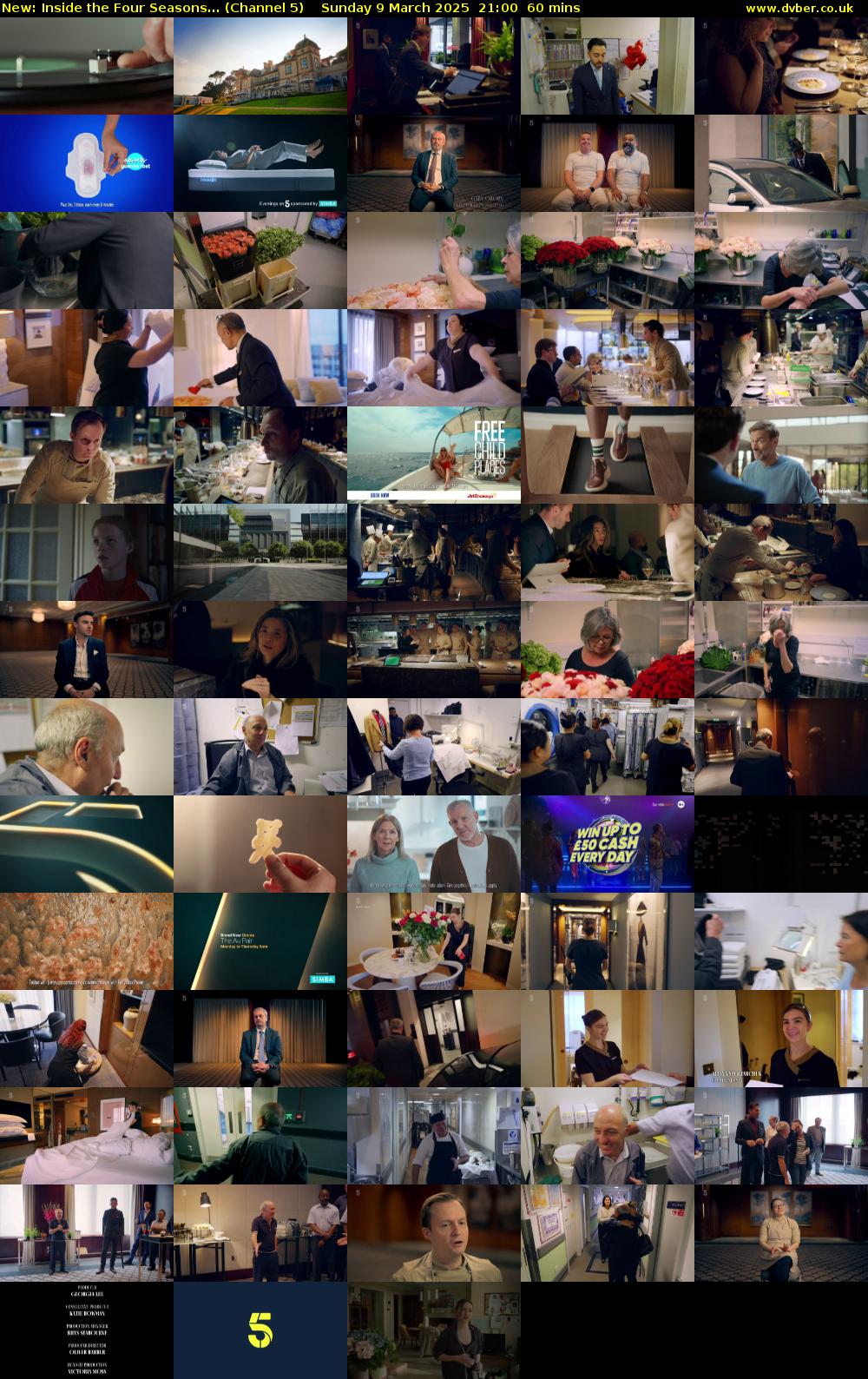 Inside the Four Seasons... (Channel 5) Sunday 9 March 2025 21:00 - 22:00