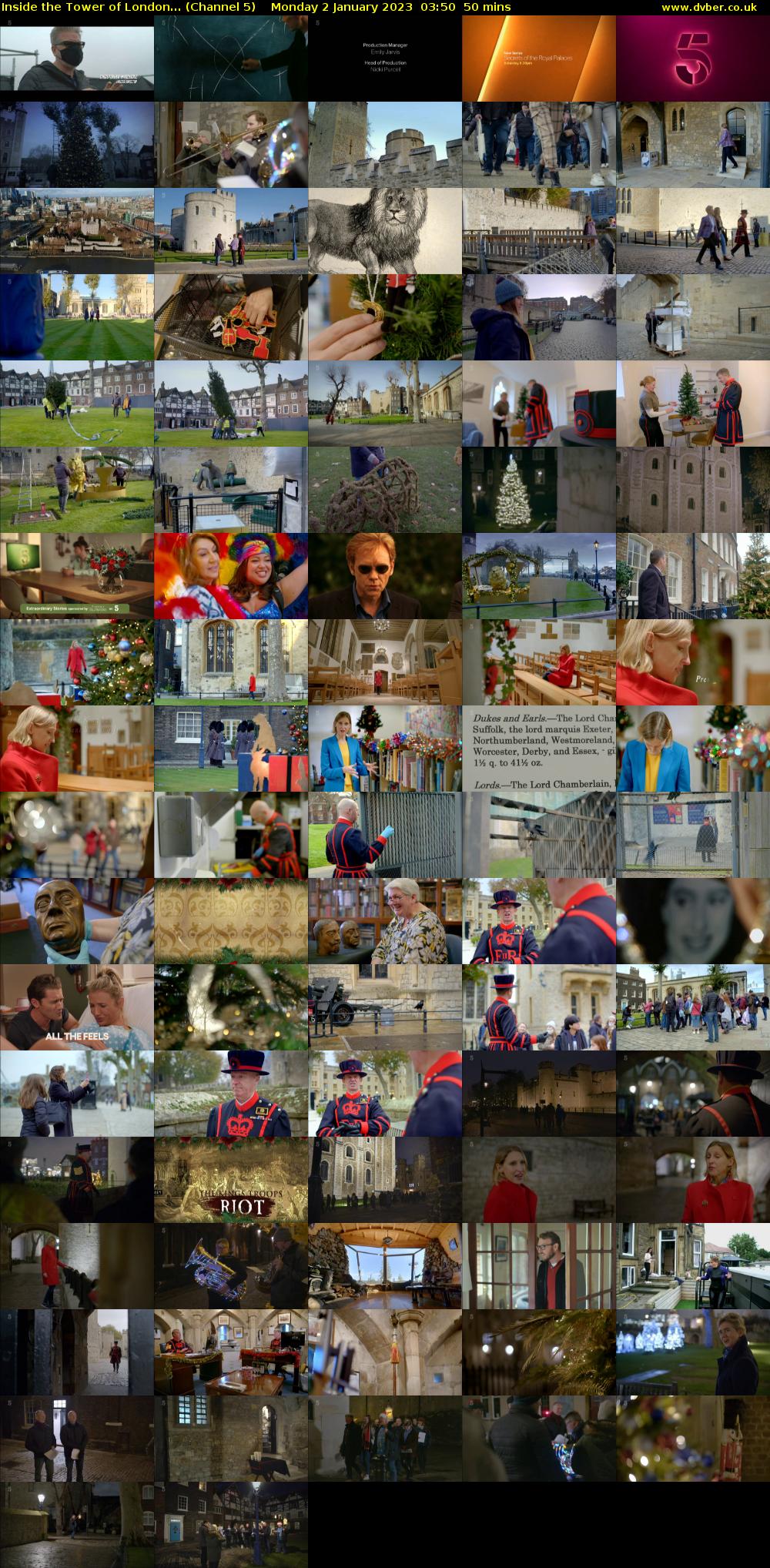 Inside the Tower of London... (Channel 5) Monday 2 January 2023 03:50 - 04:40