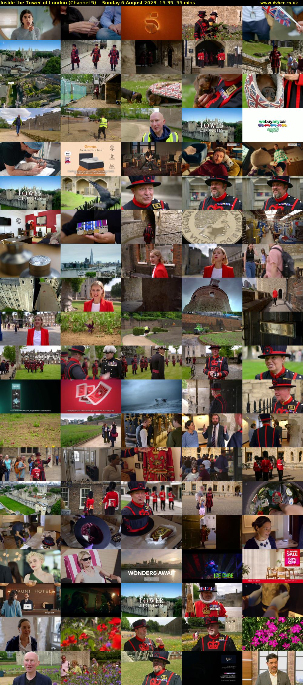 Inside the Tower of London (Channel 5) Sunday 6 August 2023 15:35 - 16:30