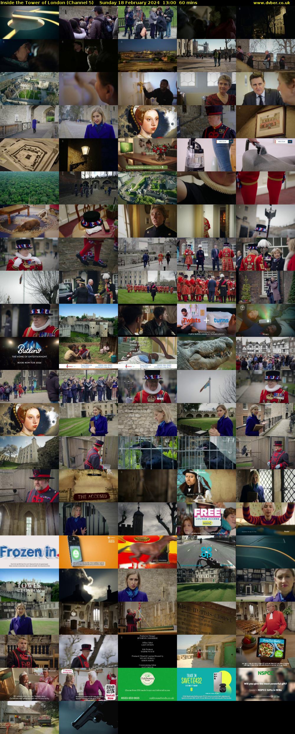 Inside the Tower of London (Channel 5) Sunday 18 February 2024 13:00 - 14:00