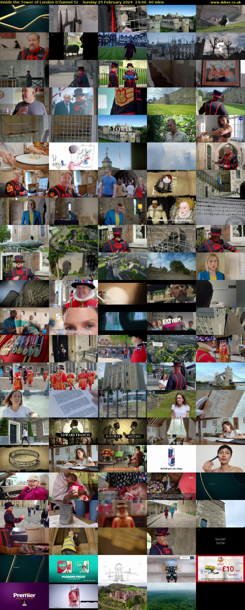 Inside the Tower of London (Channel 5) Sunday 25 February 2024 14:00 - 15:00