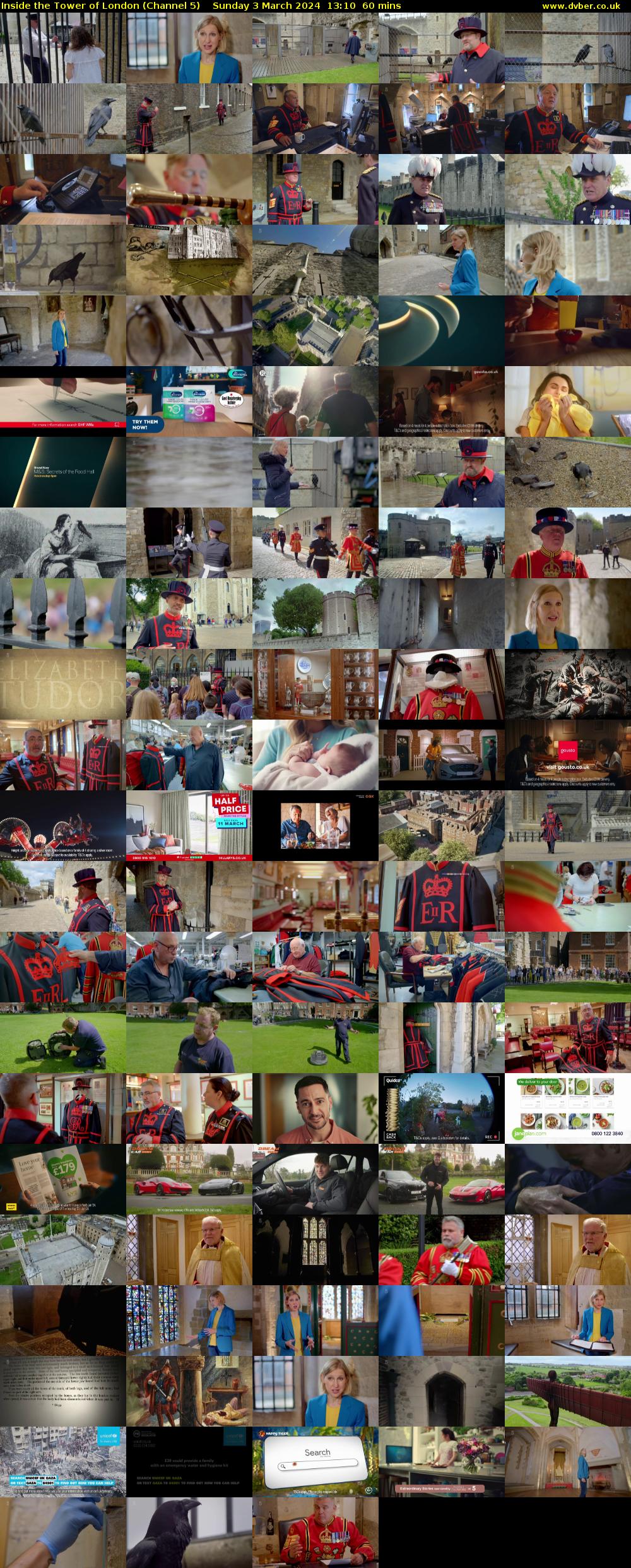 Inside the Tower of London (Channel 5) Sunday 3 March 2024 13:10 - 14:10