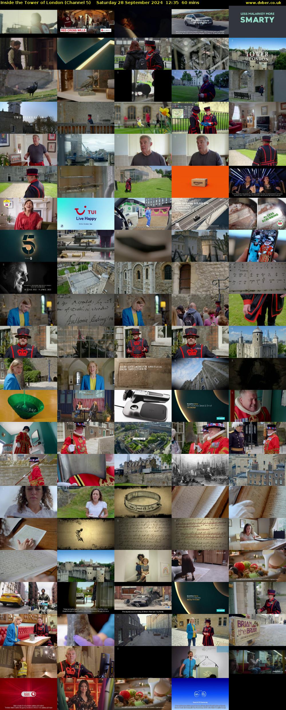 Inside the Tower of London (Channel 5) Saturday 28 September 2024 12:35 - 13:35