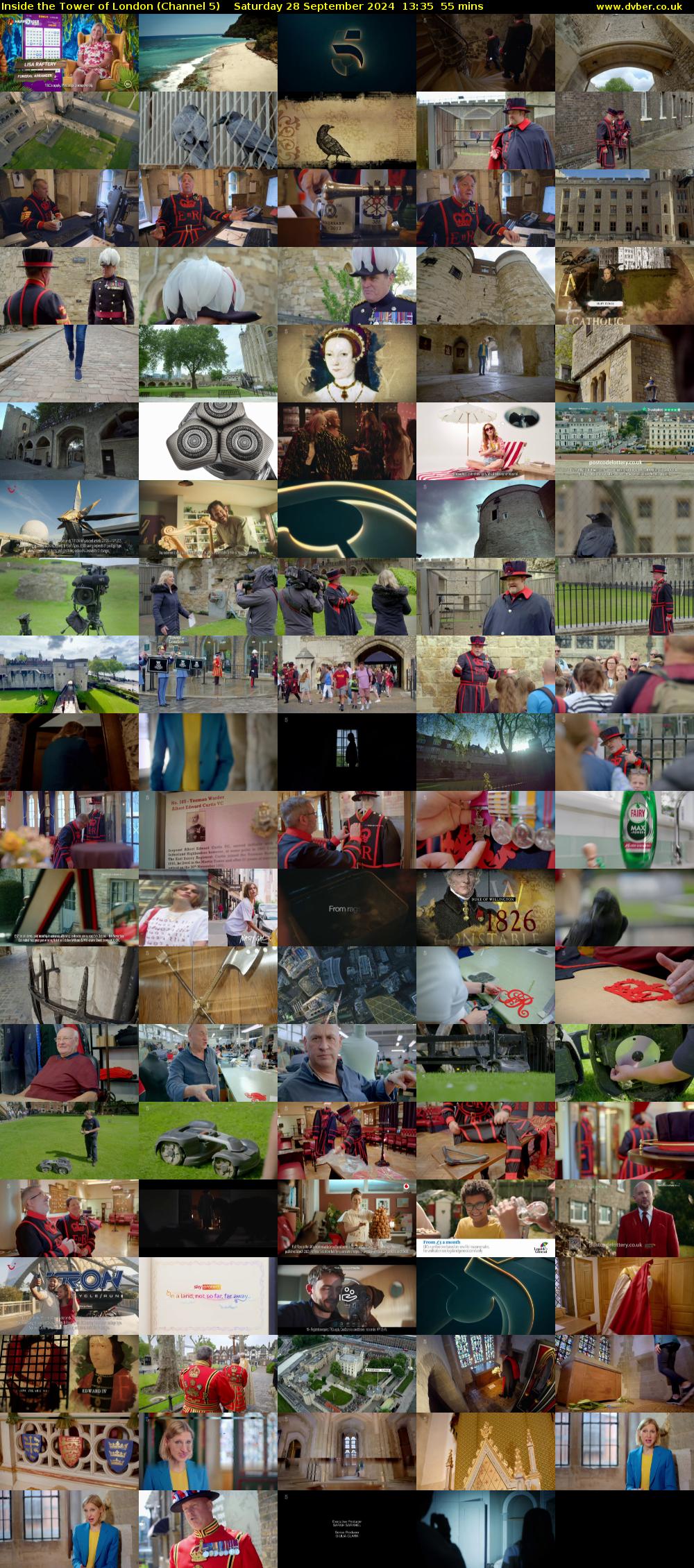 Inside the Tower of London (Channel 5) Saturday 28 September 2024 13:35 - 14:30