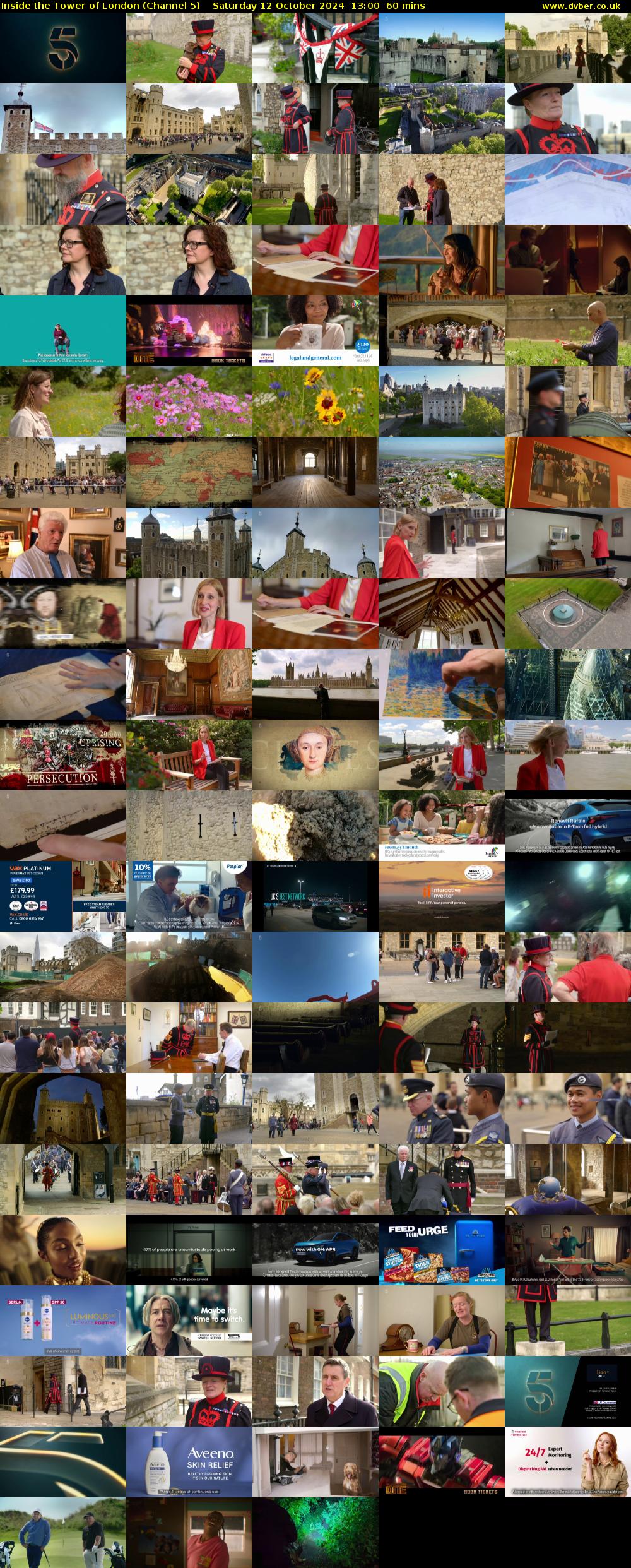 Inside the Tower of London (Channel 5) Saturday 12 October 2024 13:00 - 14:00