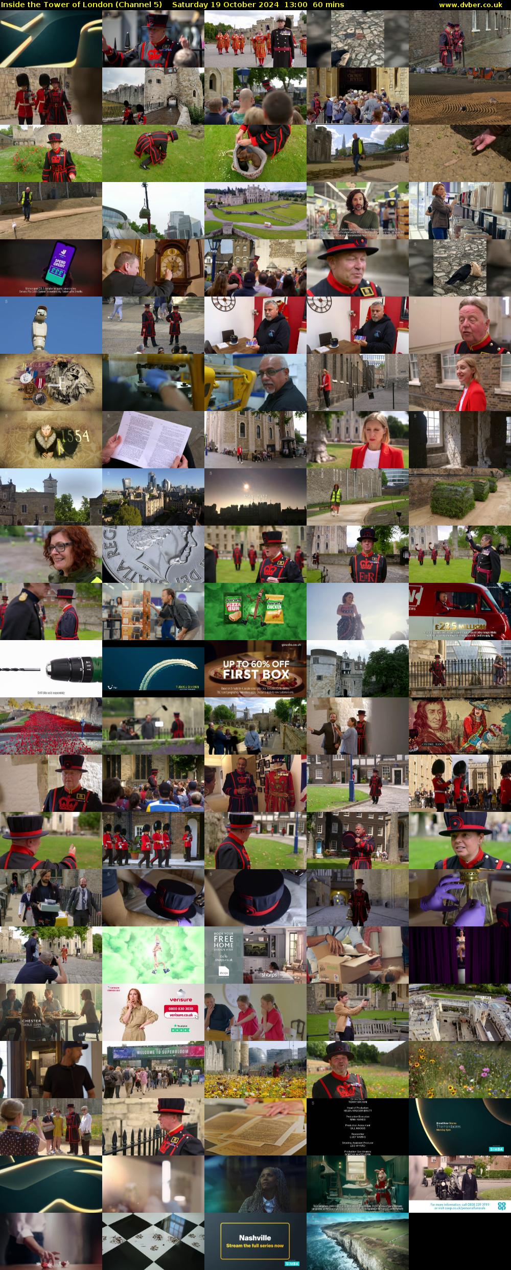 Inside the Tower of London (Channel 5) Saturday 19 October 2024 13:00 - 14:00