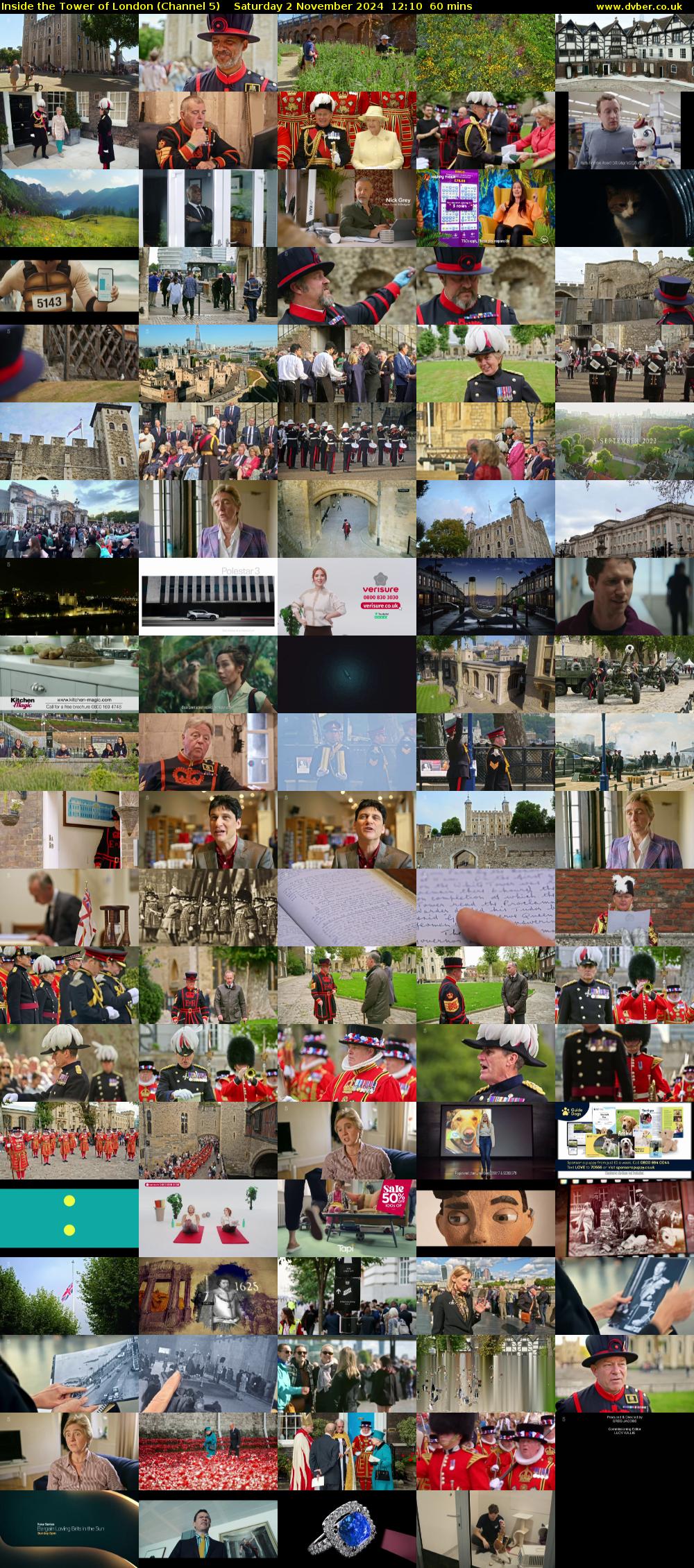 Inside the Tower of London (Channel 5) Saturday 2 November 2024 12:10 - 13:10