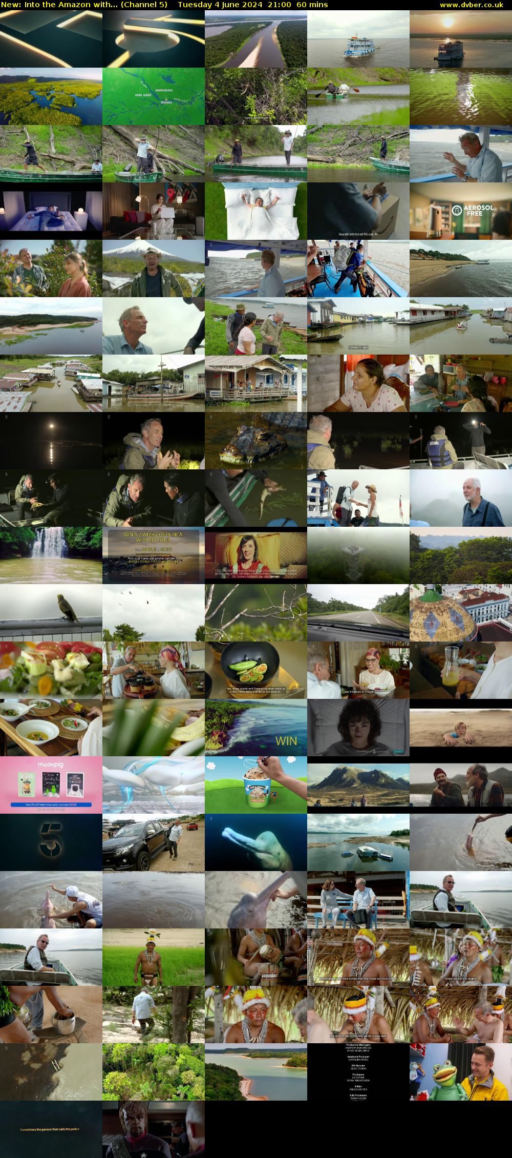 Into the Amazon with... (Channel 5) Tuesday 4 June 2024 21:00 - 22:00