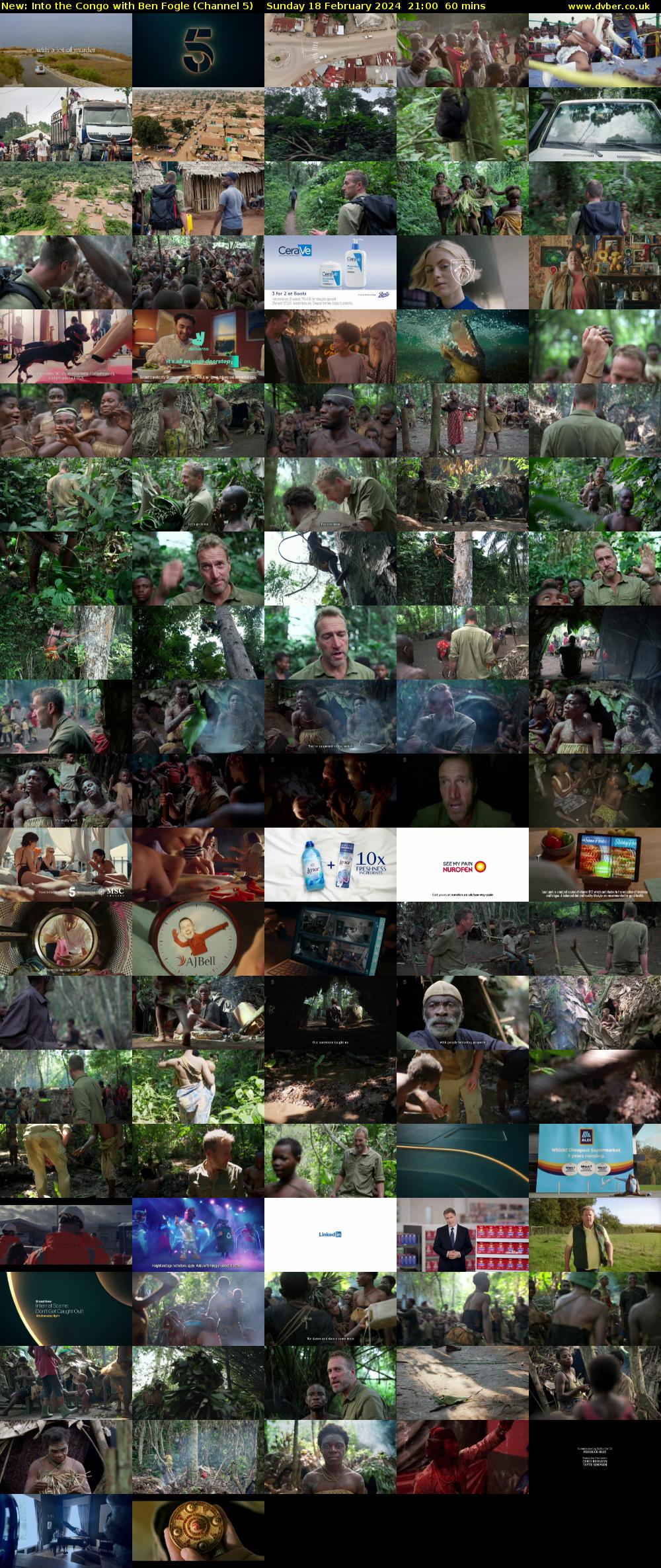 Into the Congo with Ben Fogle (Channel 5) Sunday 18 February 2024 21:00 - 22:00