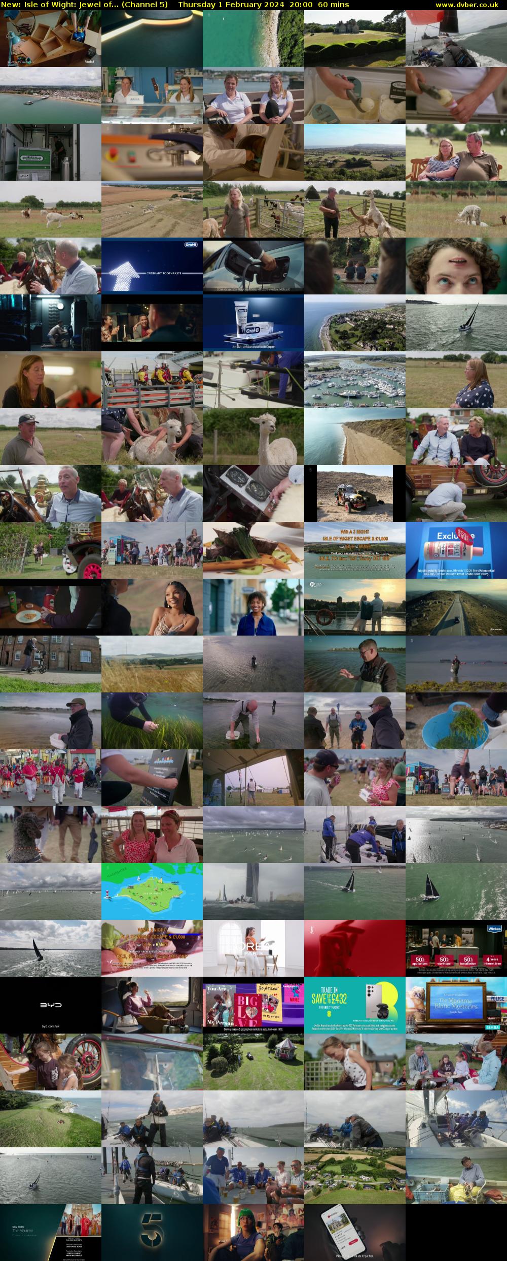 Isle of Wight: Jewel of... (Channel 5) Thursday 1 February 2024 20:00 - 21:00