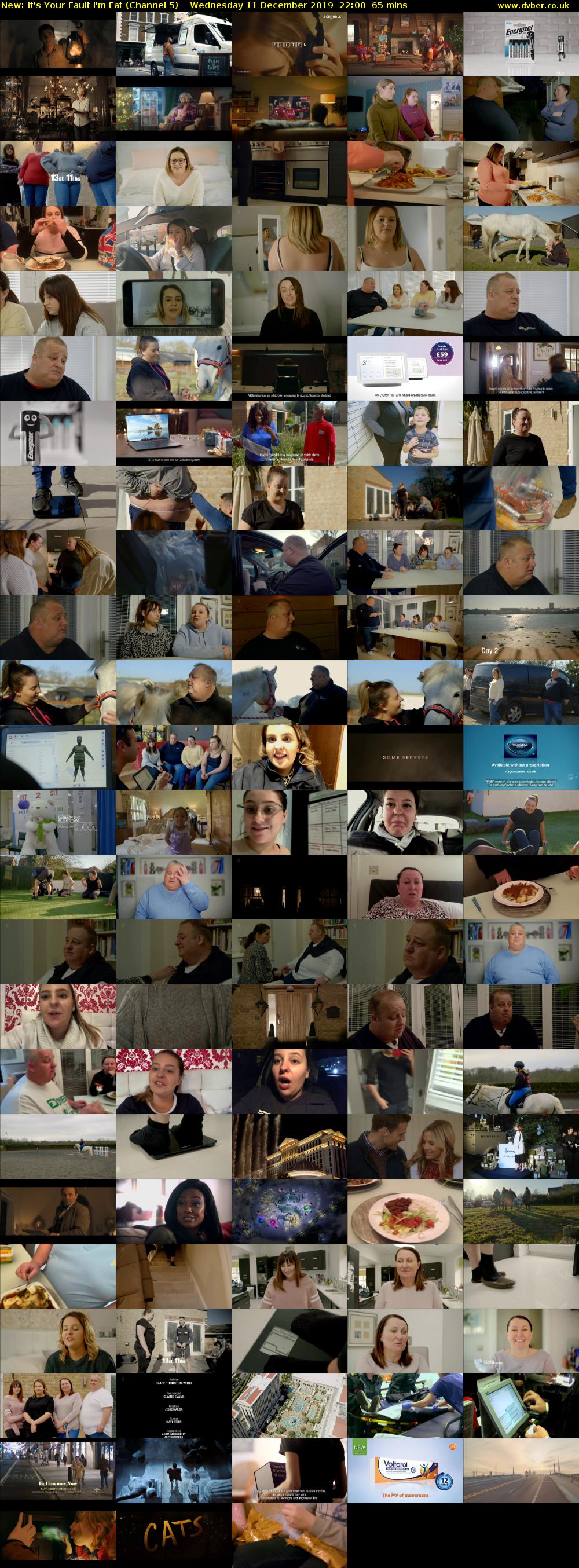 It's Your Fault I'm Fat (Channel 5) Wednesday 11 December 2019 22:00 - 23:05