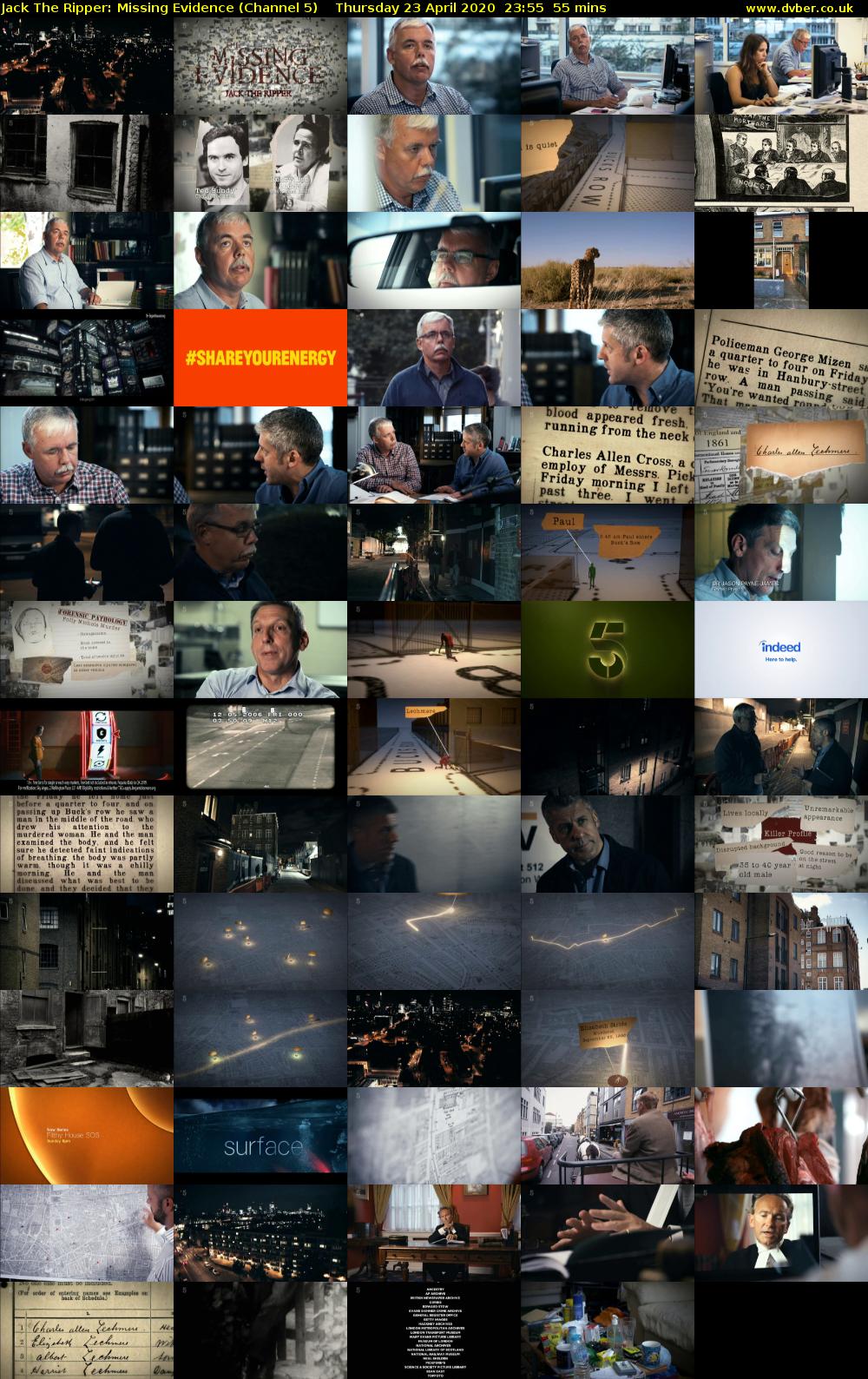 Jack The Ripper: Missing Evidence (Channel 5) Thursday 23 April 2020 23:55 - 00:50