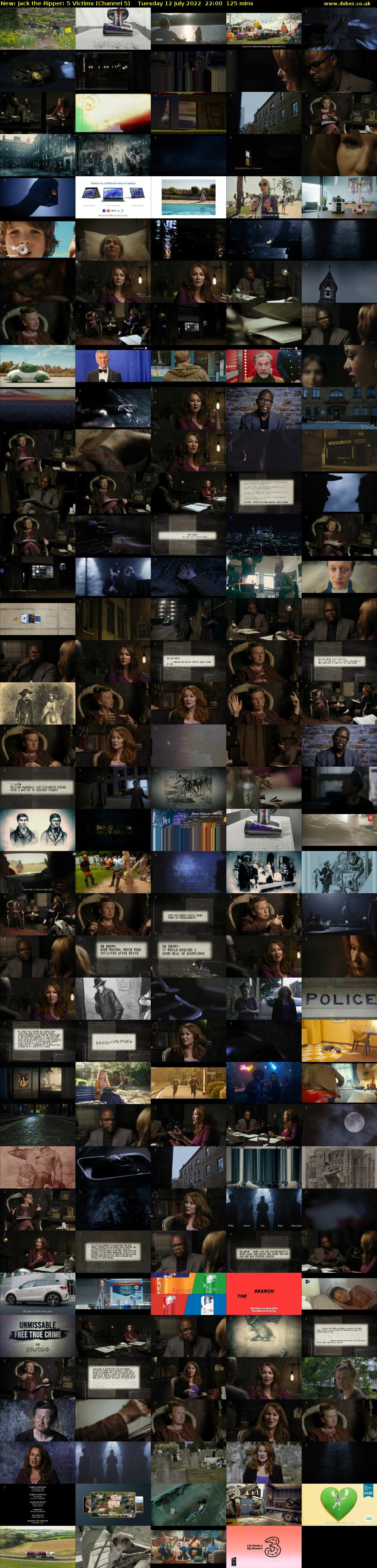 Jack the Ripper: 5 Victims (Channel 5) Tuesday 12 July 2022 22:00 - 00:05
