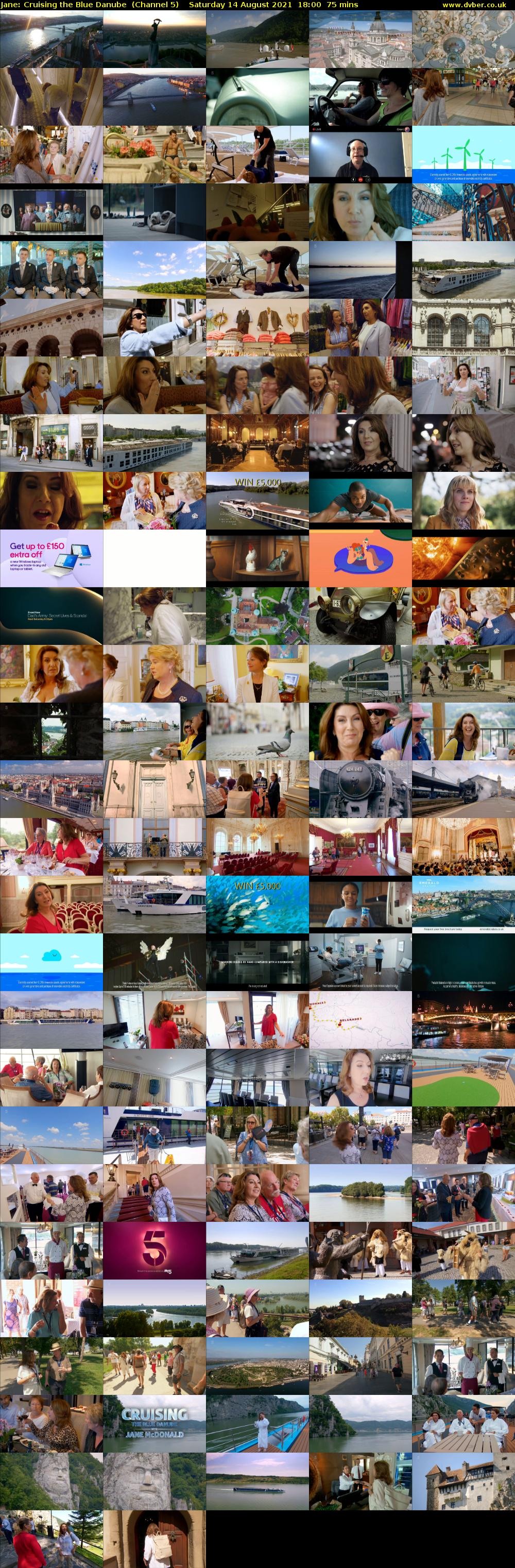 Jane: Cruising the Blue Danube  (Channel 5) Saturday 14 August 2021 18:00 - 19:15